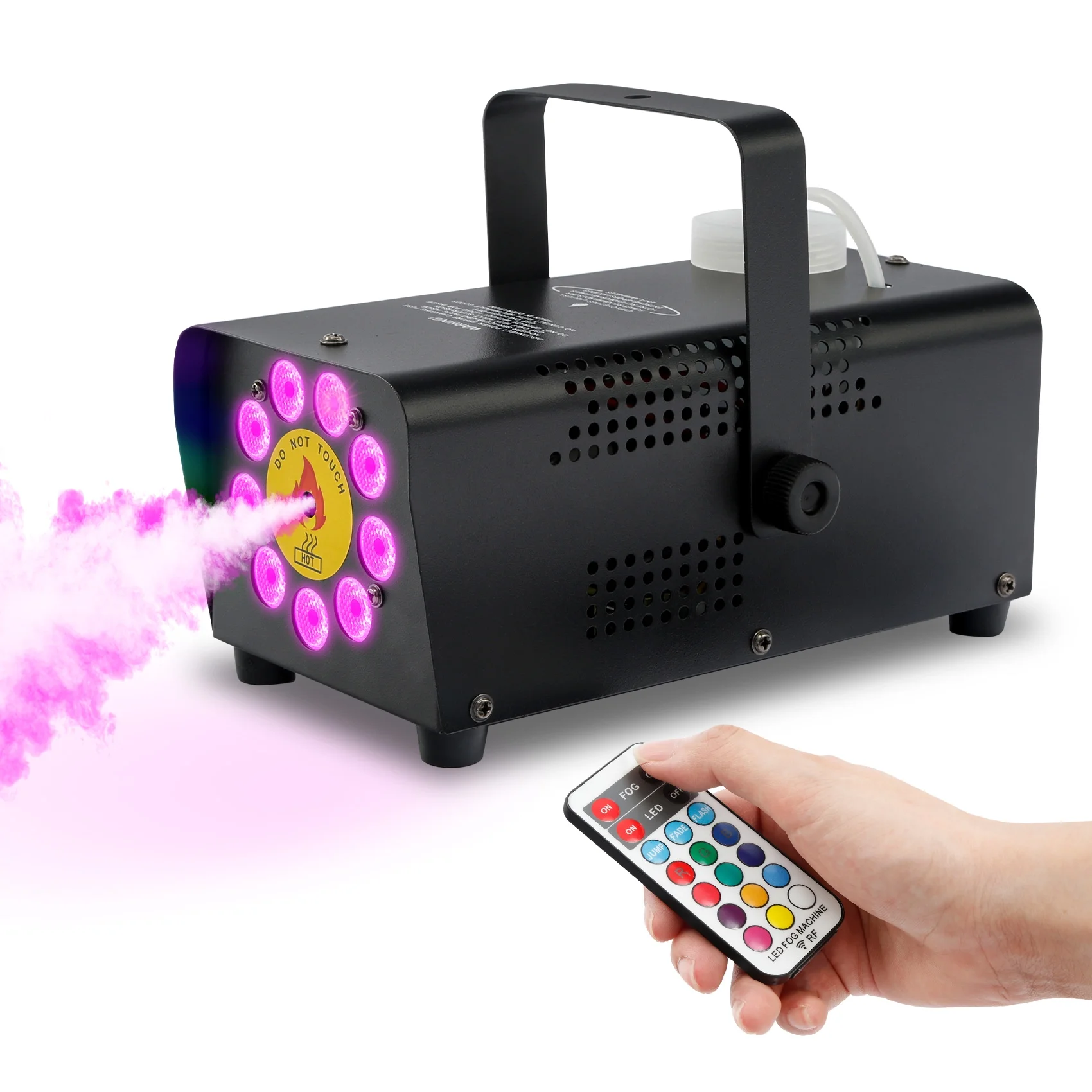 TCFUNDY 500W Fog Machine w/ LED RGB 9IN1 Fogger Smoke Maker with Wireless Remote Controller - Image 3