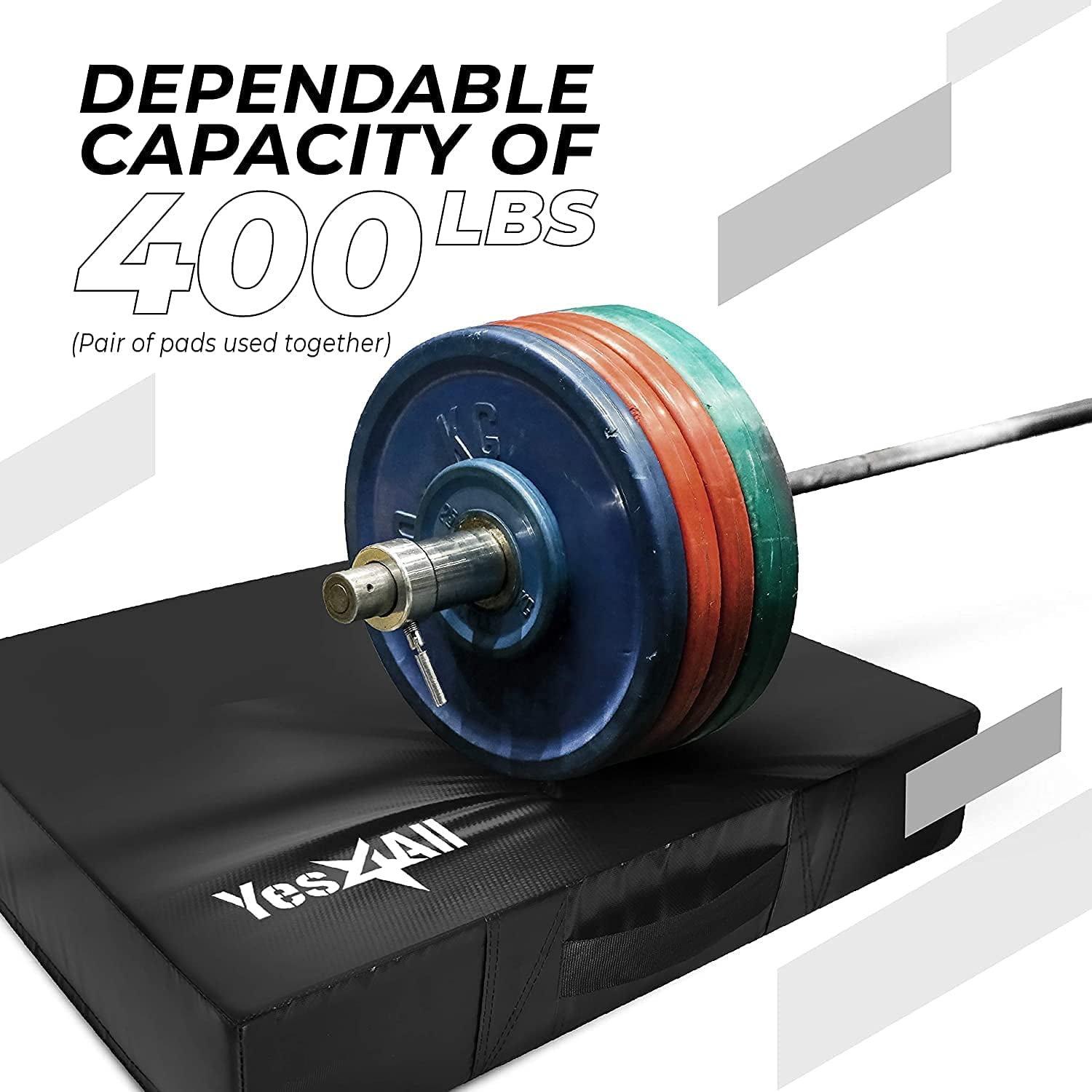 Yes4All 6 Inches Silencer Drop Pads/Weightlifting Drop Pads - Black - Image 4