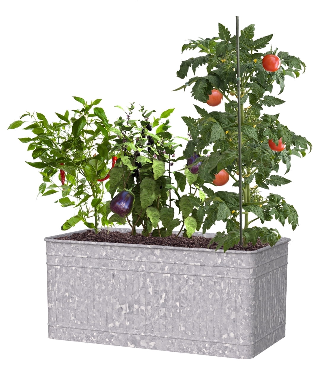 40" Raised Frame Bottomless Vintage Galvanized Metal Planter Box Outdoor Garden Bed for Vegetables Flowers Herbs - Image 4