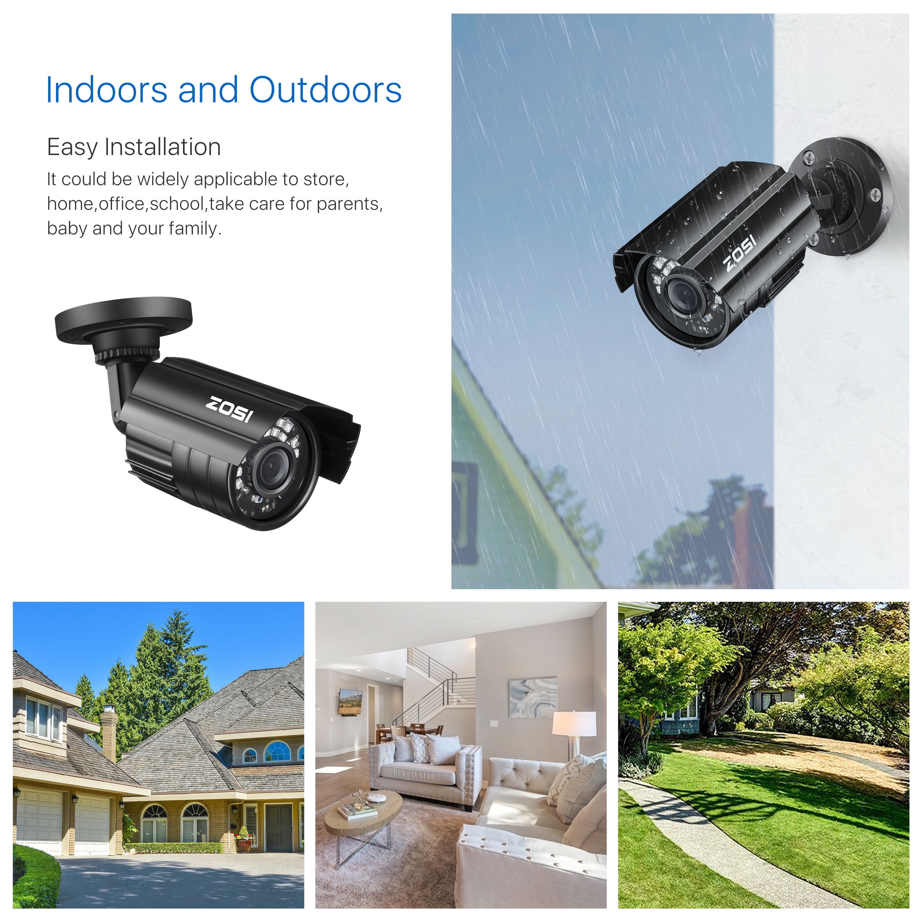 ZOSI 1080P Security Camera System H.265+ 8CH Full 1080P HD Video DVR Recorder with 4X HD 1920TVL 1080P Indoor Outdoor Weatherproof CCTV Cameras ,Motion Alert,Remote Access(No HDD) - Image 11