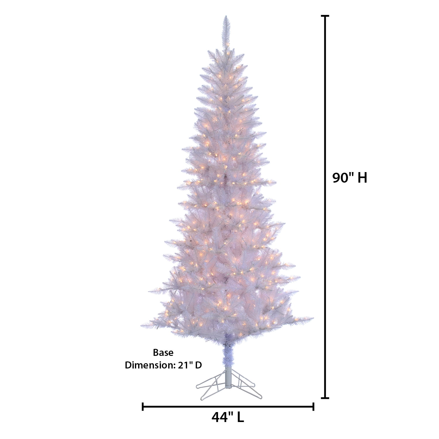 7.5 ft. Pre Lit Clear Incandescent White Tiffany Tinsel Tree - Image 3