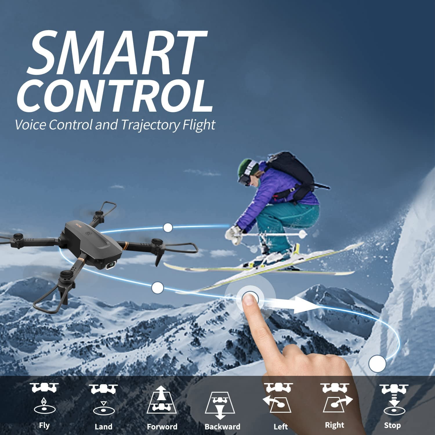 4DRC Drone with 1080P HD Camora for Kids and Sons, FPPV Live Vedio 2 Meduler Batteries Black - Image 6