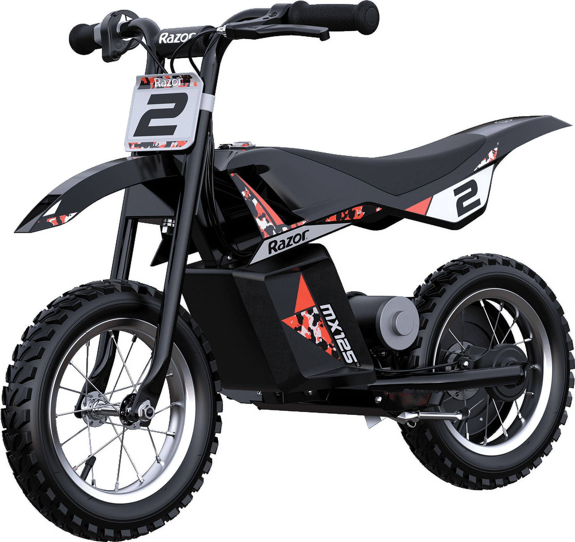 Razor Dirt Rocket MX125 Electric-Powered Dirt Bike - Black with Decal Included, for Child 5+ - Image 12