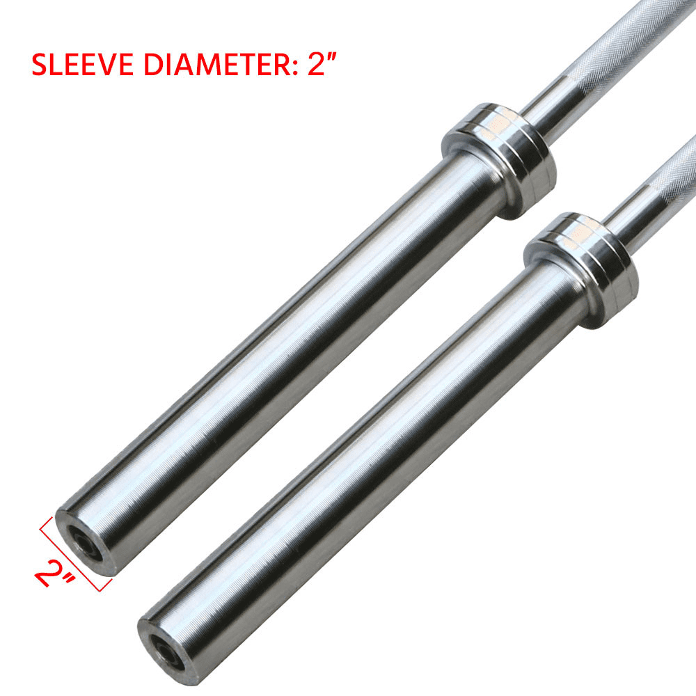 Alden Design 7 ft. Chrome Olympic Barbell Bar Strength Training Weight Lifting - Image 5