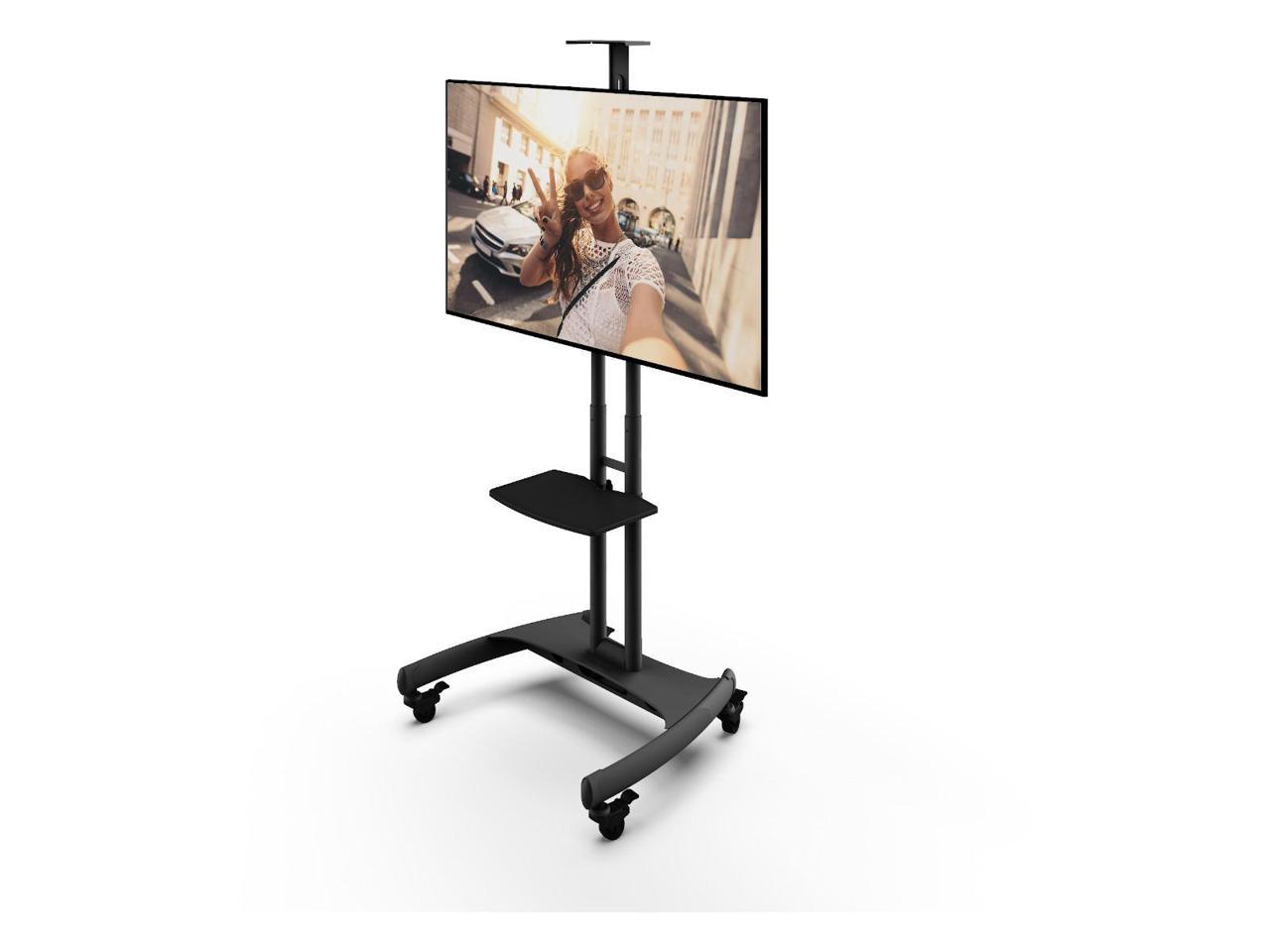 Kanto MTM65PL Height Adjustable Mobile TV Stand with Adjustable Shelf for 37-inch to 65-inch TVs - Image 9