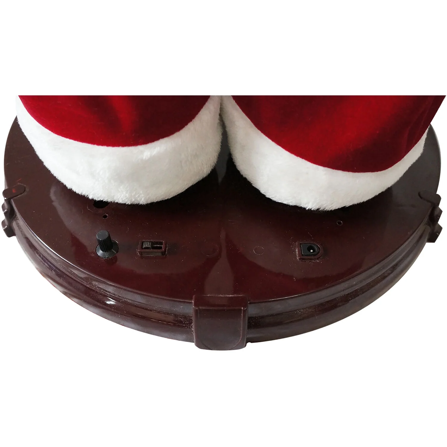 Fraser Hill Farm 4.8 ft Life-Size Dancing Santa Claus with Teddy Bear and Toy Sack Animatronic Figurine, FASC058D-14RED - Image 19