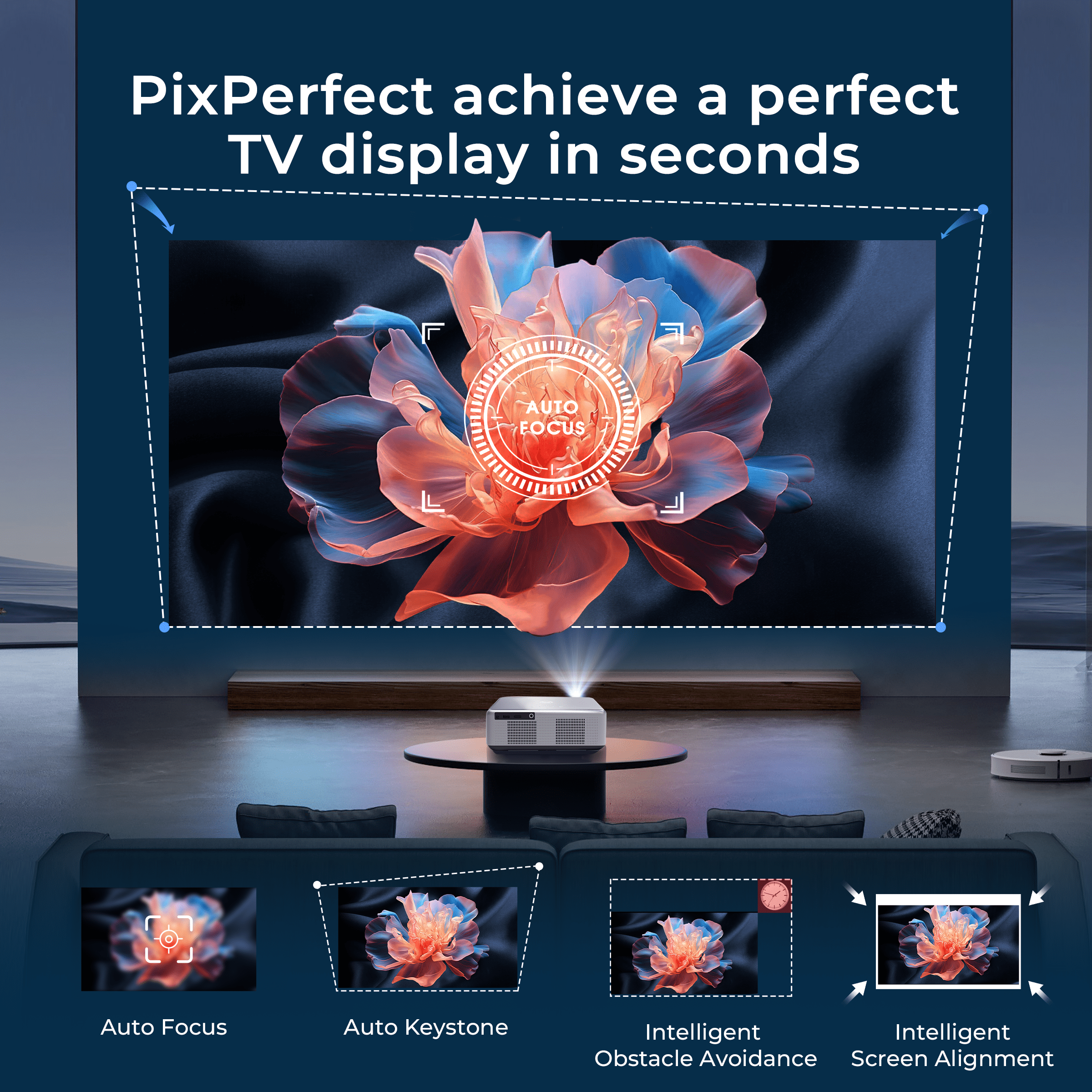 VANKYO Performance V700G Native 1080P Projector with Official Google TV, 400 Lumens, Dolby Audio, Auto Focus, Auto Keystone - Image 7