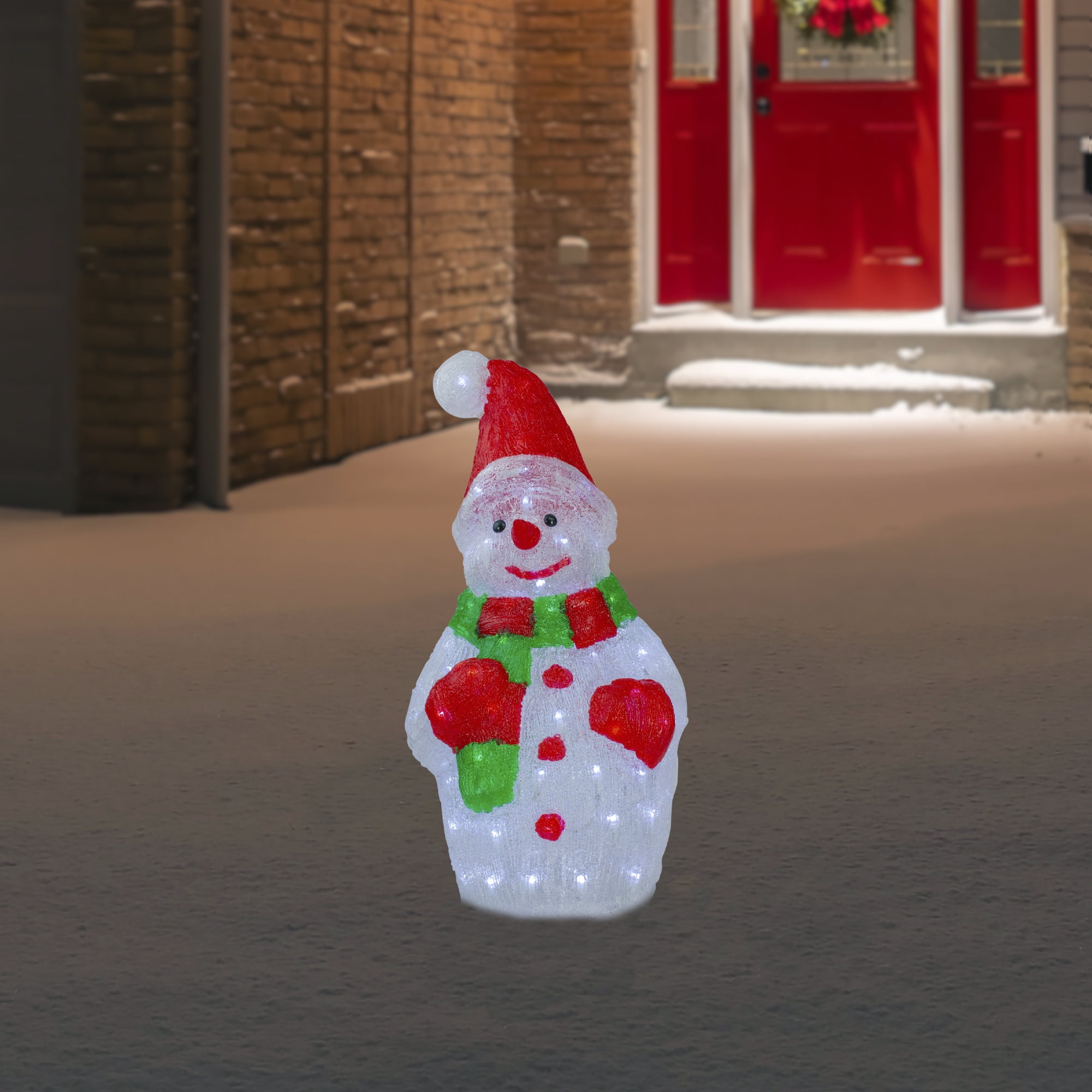 Northlight Lighted Commercial Grade Acrylic Christmas Snowman Display Decoration - 25" - Image 3
