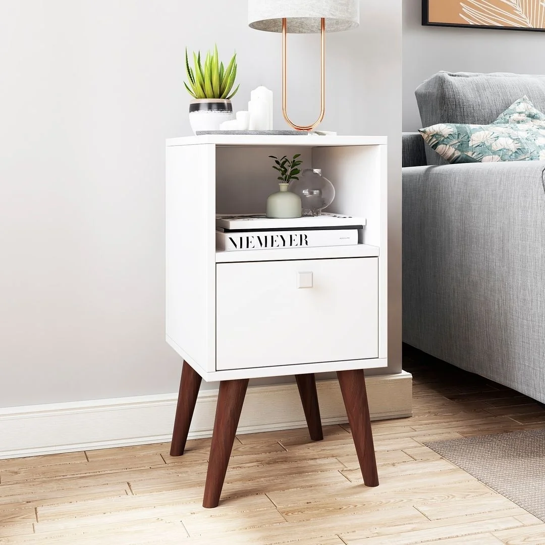 Abisko Side Table with 1 shelf in White - Image 3