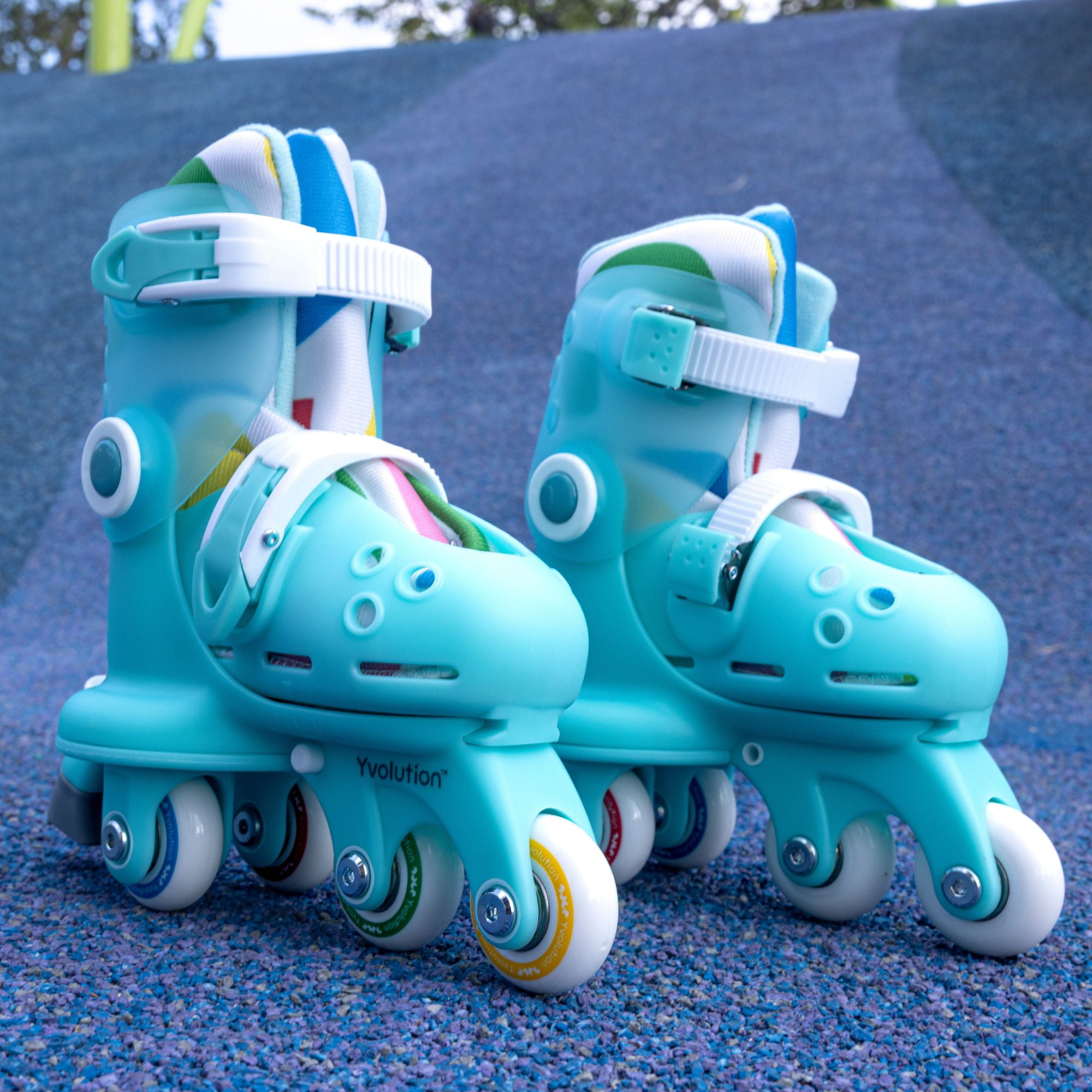 Yvolution Twista Kids Skates, Adjustable Modes, Kids Size 7J-11J, One Pair, Unisex, Green - Image 12