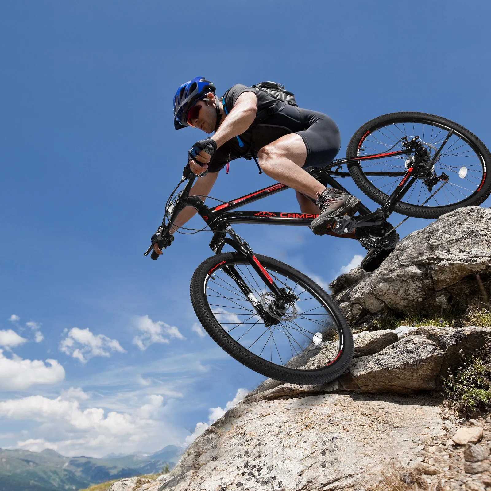 UBesGoo 27.5in Mountain Bike 21 Speed for Adult with Disc Brakes & Suspension, Black - Image 3