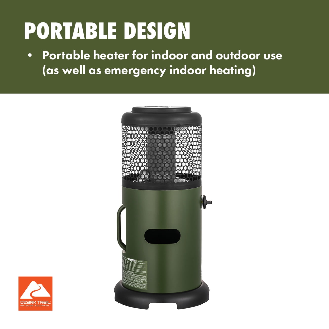 Ozark Trail 360° Propane Portable Indoor/Outdoor Heater, Green - Image 14