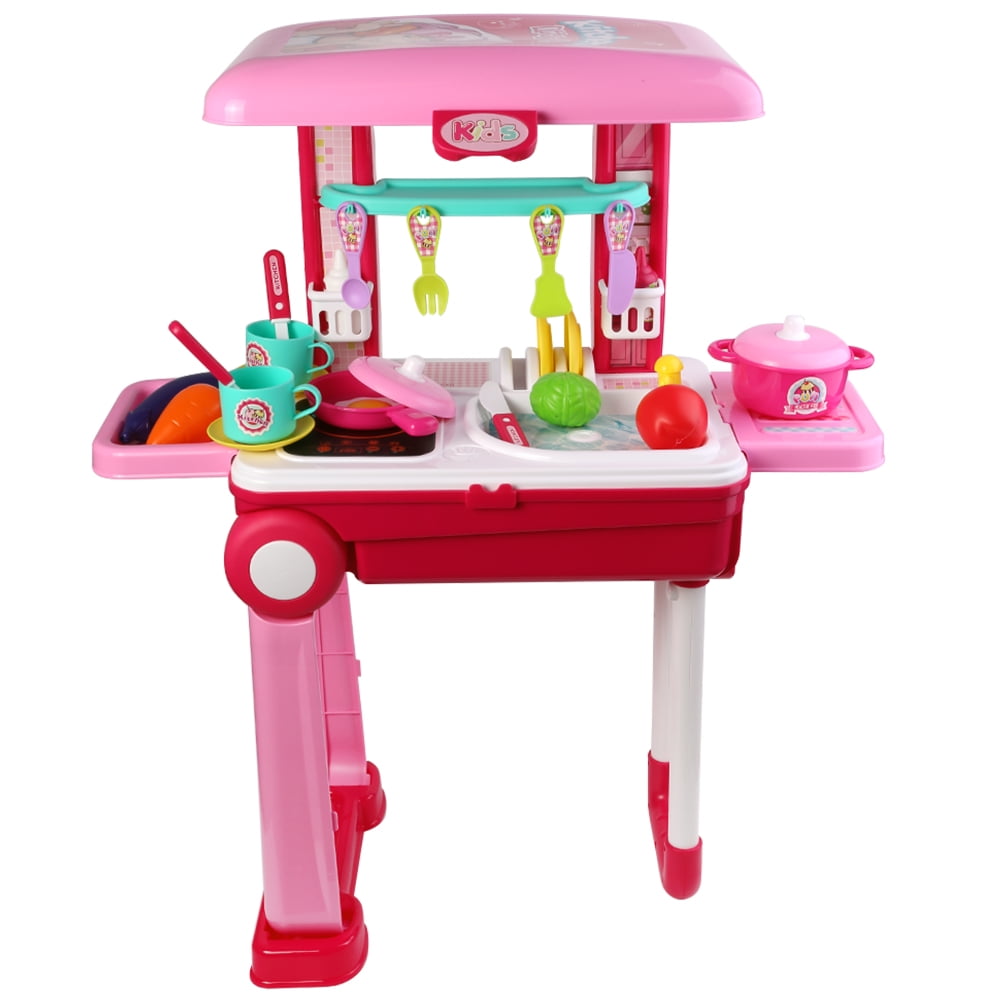 Gourmet Kitchen Cooking Food Set Portable Fold into Luggage Trolley with Utensils - Image 2