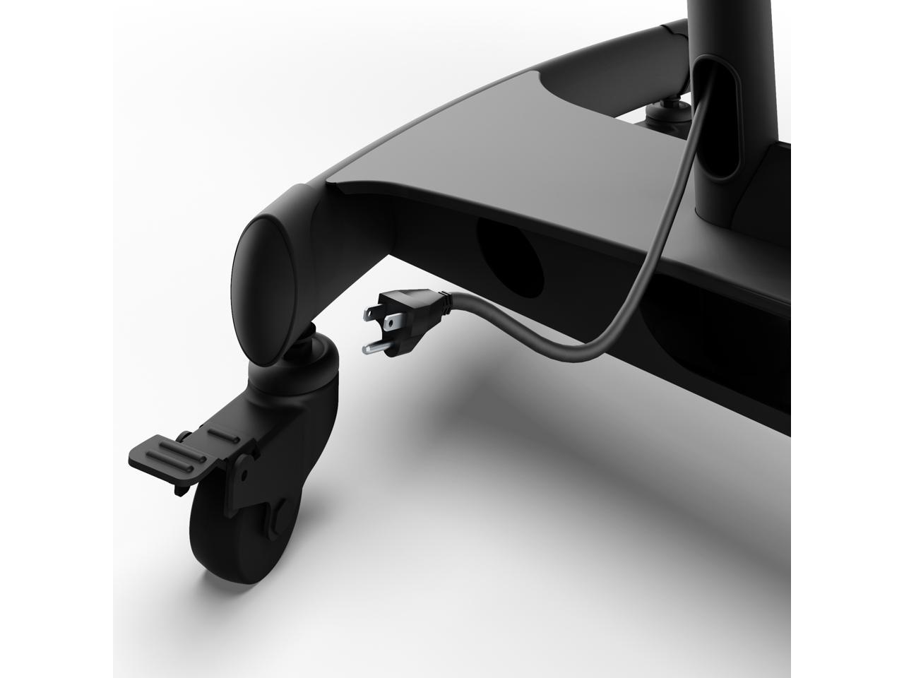 Kanto MTM65PL Height Adjustable Mobile TV Stand with Adjustable Shelf for 37-inch to 65-inch TVs - Image 6