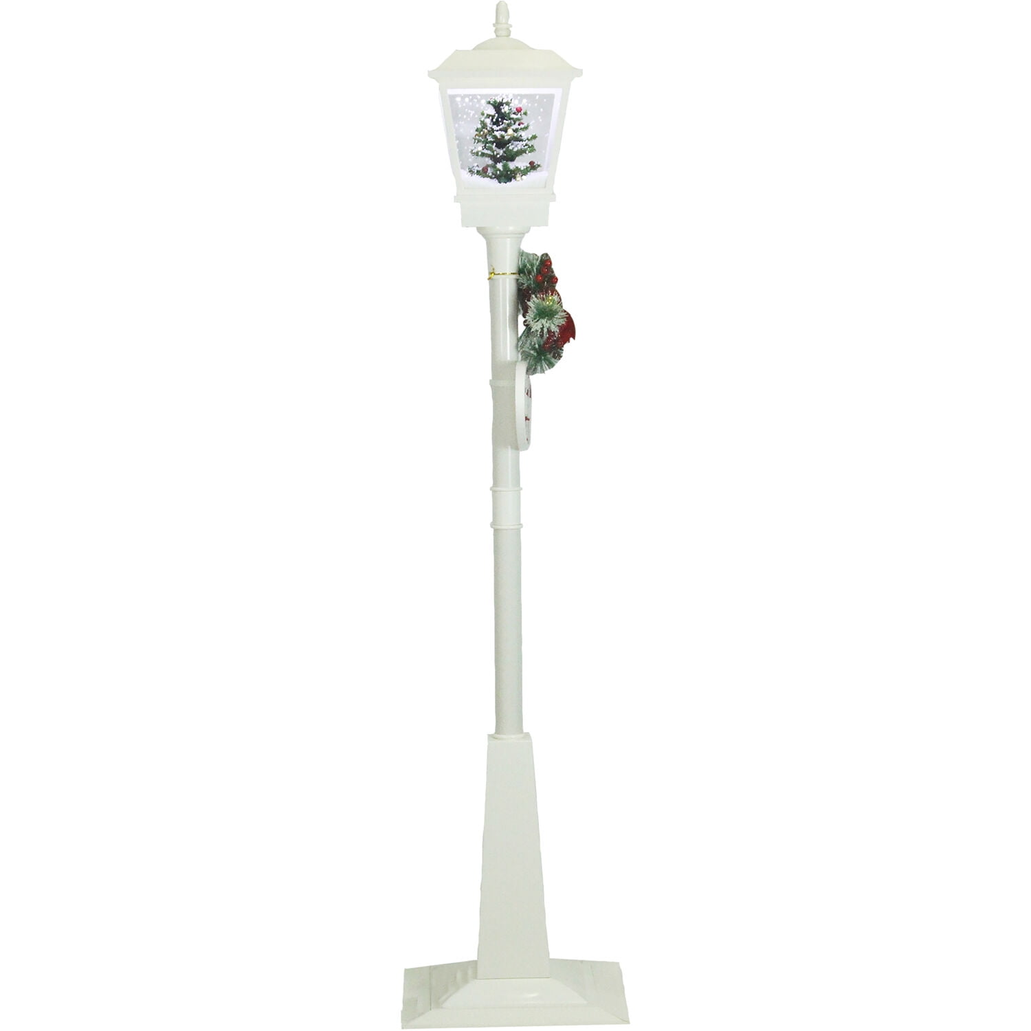Fraser Hill Farm 5.9 ft Musical Snowy Christmas Street Lamp in White, FSL071A-WHT - Image 10