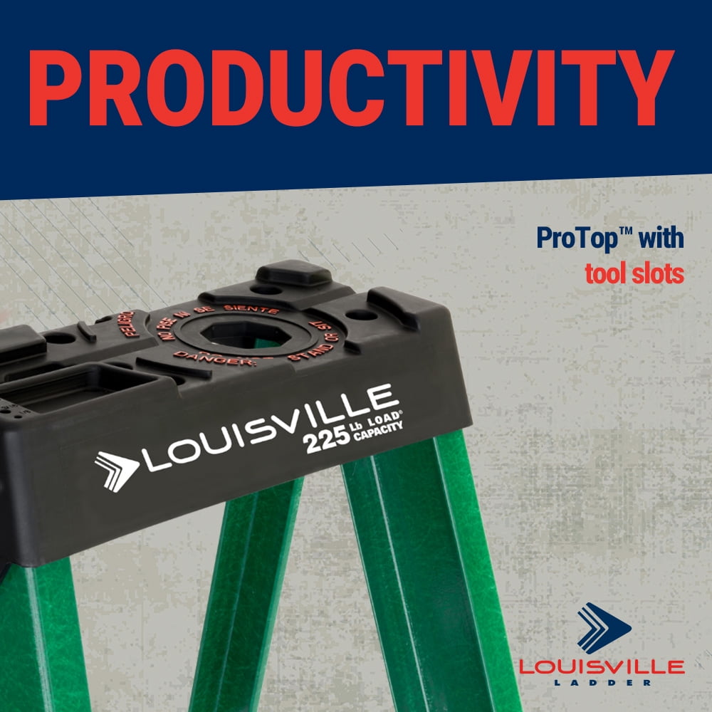 Louisville Ladder 4-Foot Fiberglass Step Ladder, 225-Pound Load Capacity, Type II, FS4004 - Image 6