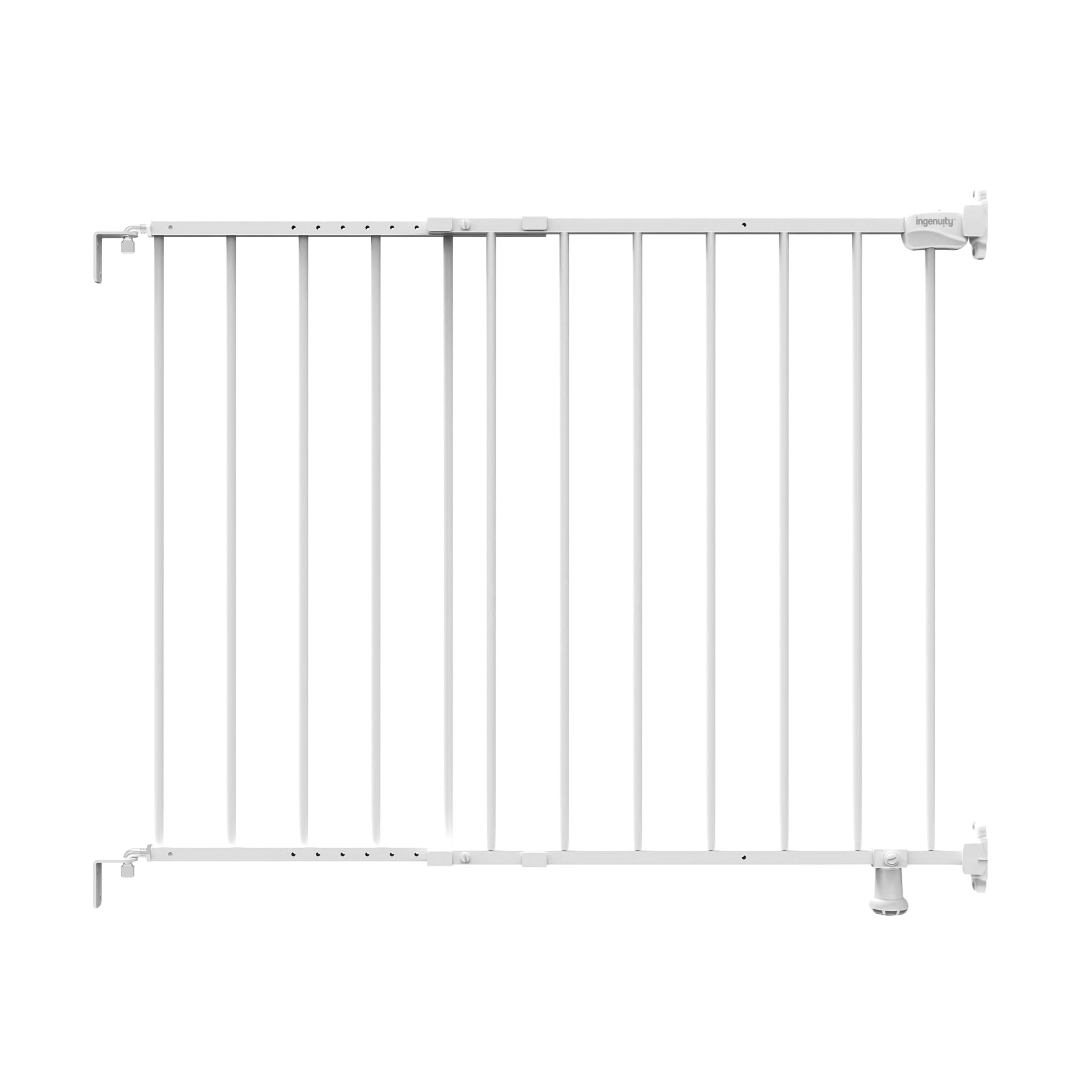Ingenuity The Stairway 42W Series Safety Pet and Baby Gate, White Metal Finish, Openings from 28"-42" Wide, Ages 6-24 Months - Image 8