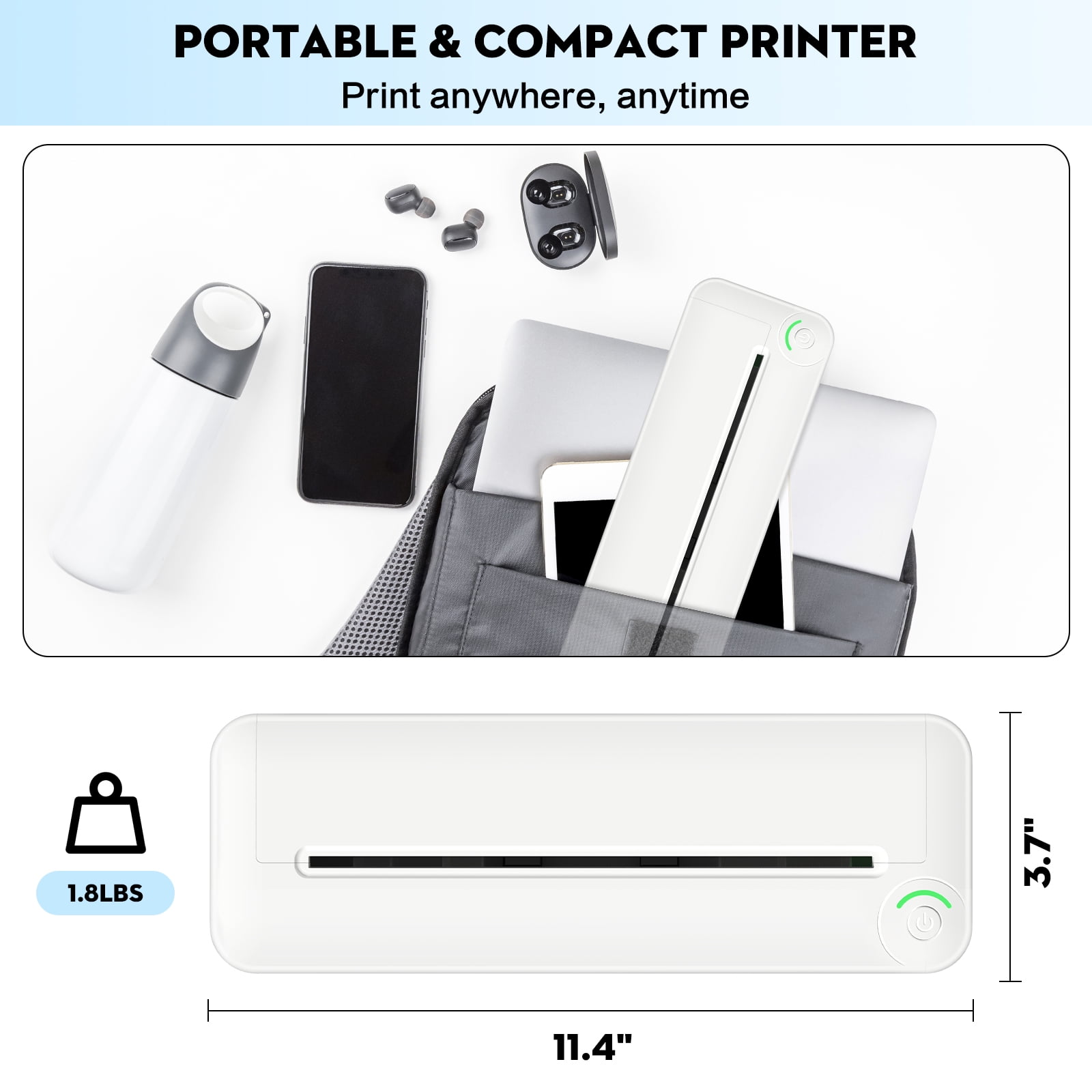 VILINICE Bluetooth Printer, 8.27" Wide A4 Paper, Portable Thermal Inkless Printer with APP - Image 3