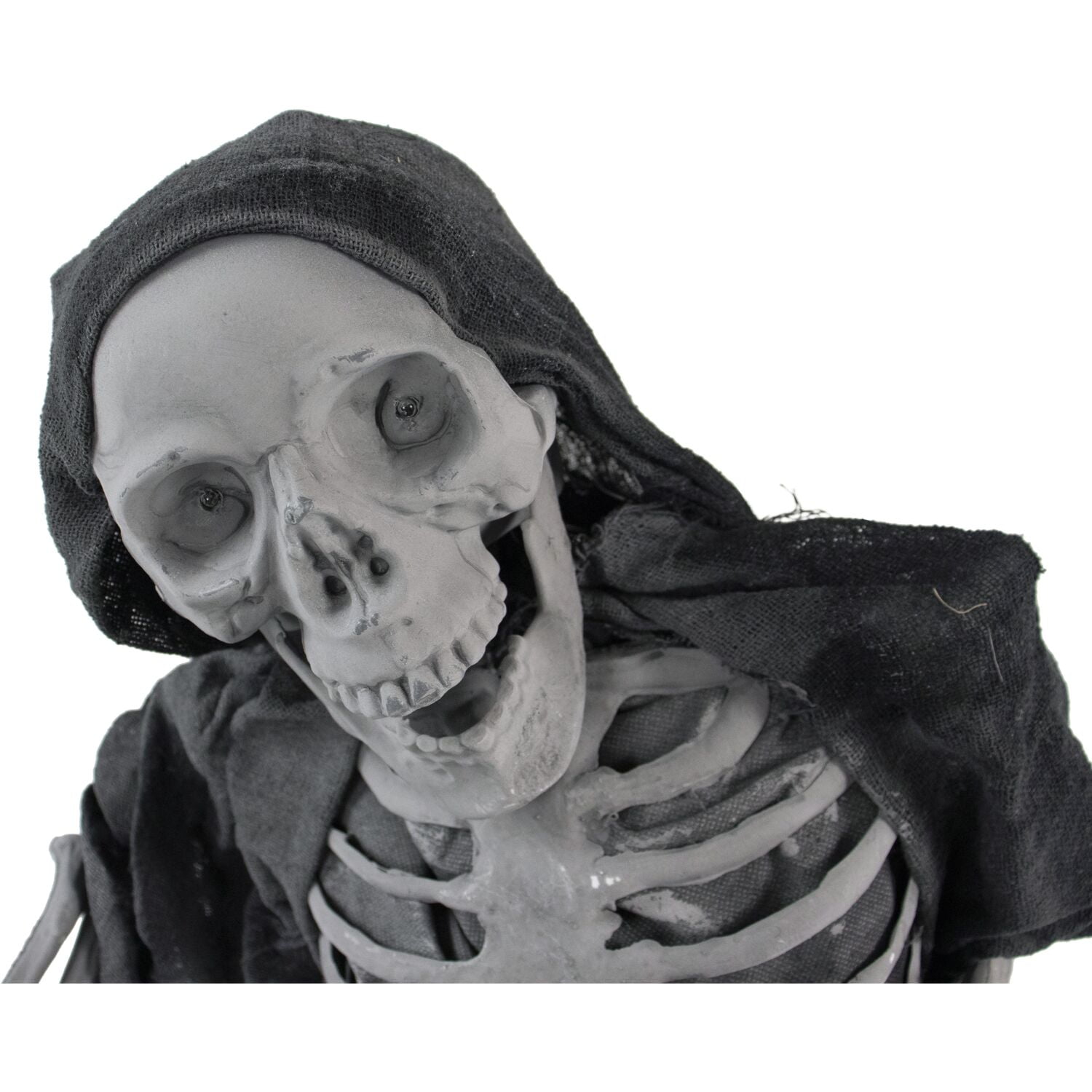Haunted Hill Farm Life-Size 37 In. Animatronic Reaper, Indoor/Outdoor Halloween Decoration, Light-up Red Eyes, Poseable, Battery-Operated, HHSKEL-4FLSA - Image 9