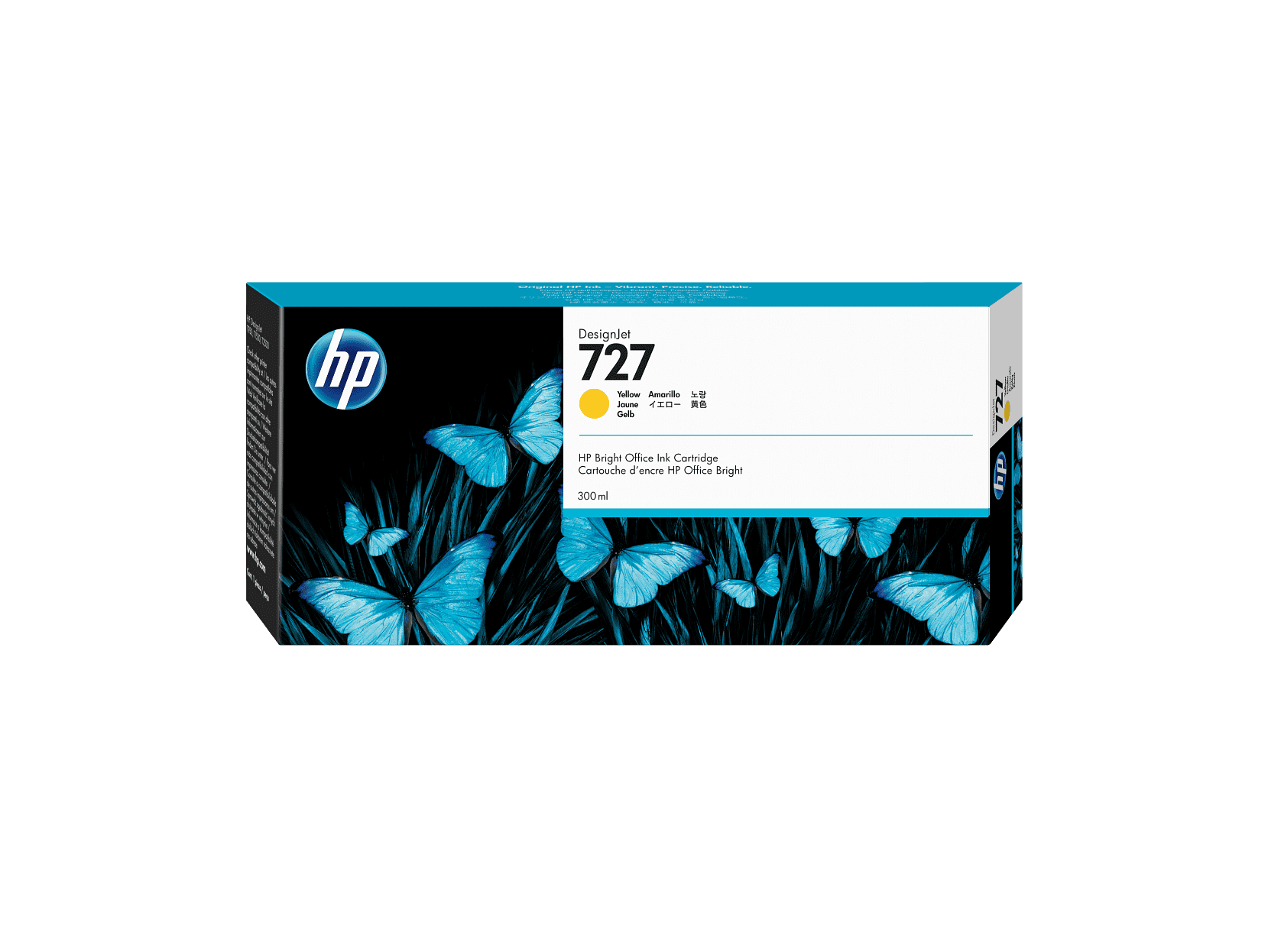 HP 727 300-ml Yellow DesignJet Ink Cartridge, F9J78A - Image 4