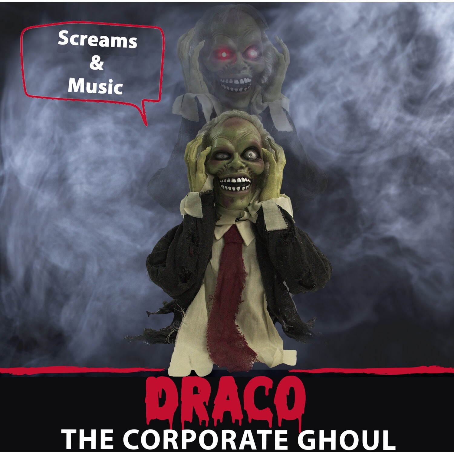 Haunted Hill Farm 20 in Pop-Up Animatronic Ghoul, Halloween Decor, HHFJZOMB-1LSA - Image 12