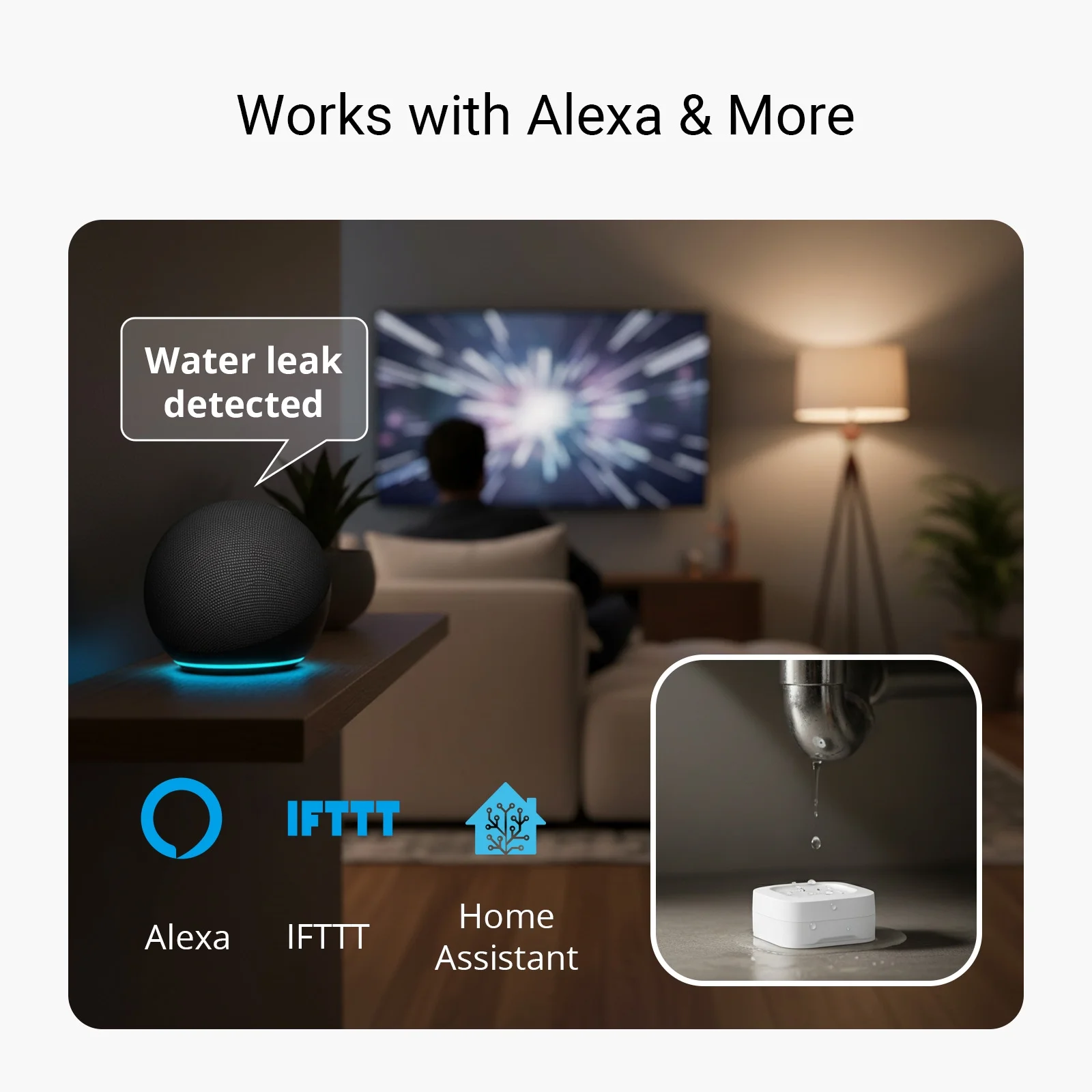 YoLink Smart Home Starter Kit: Hub & Water Leak Sensor 4-Pack, SMS/Text, Email & Push Notifications, LoRa Up to 1/4 Mile Open-Air Range, w/Alexa, IFTTT, Home Assistant - Image 3