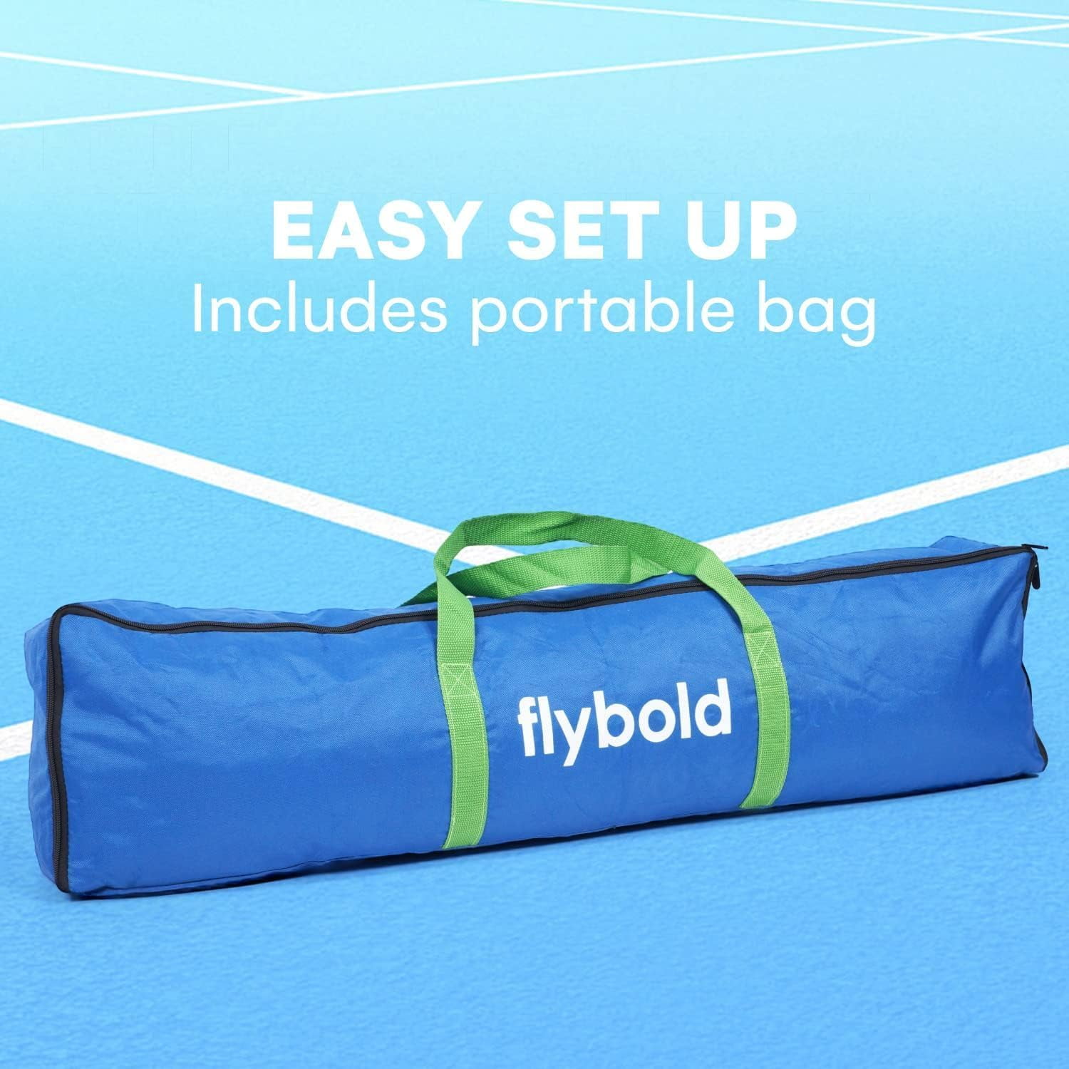 flybold Pickleball Set with Net, Paddles & Balls | Portable Set with 4 Paddles | Regulation Size Equipment - Image 3