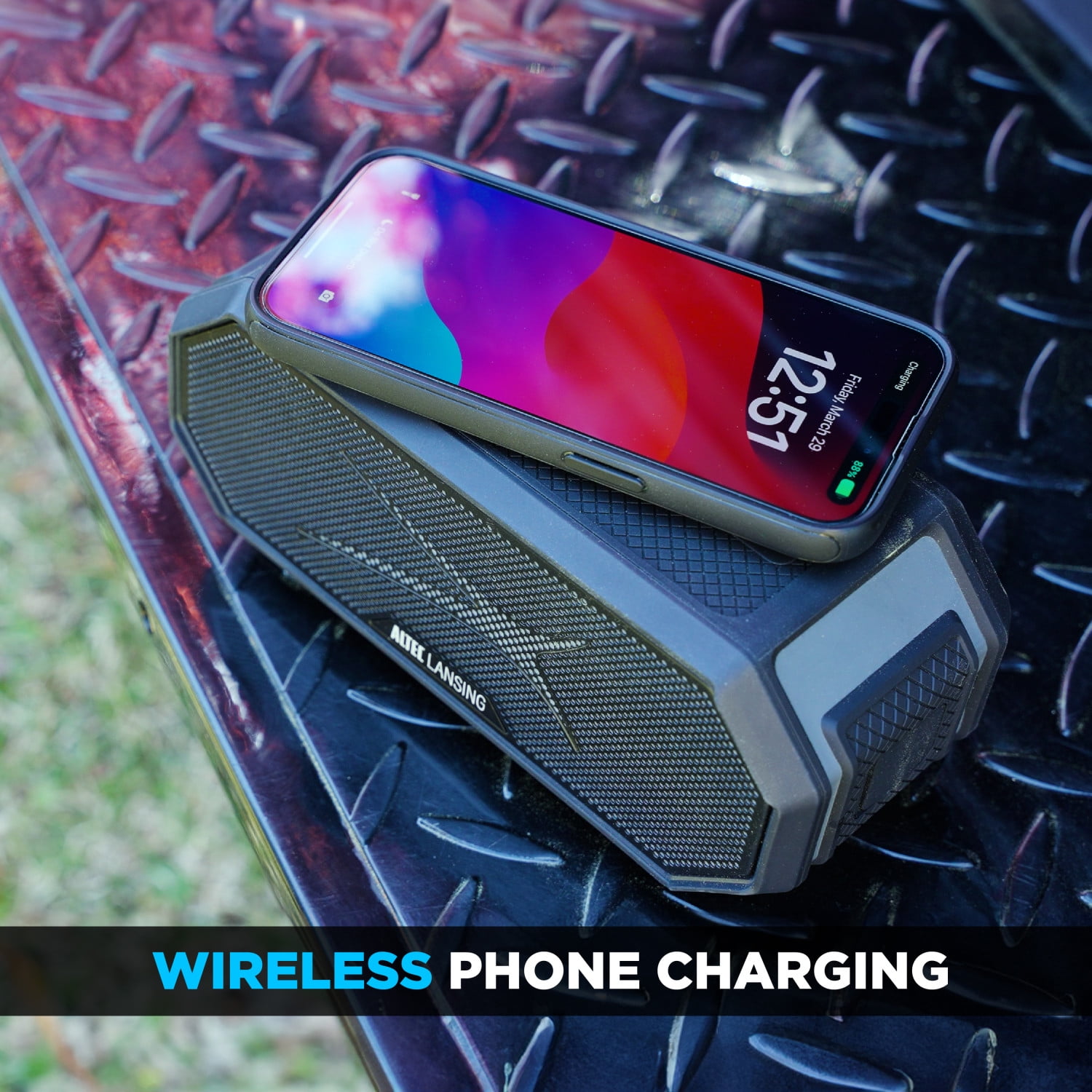 Altec Lansing Hydra Blast 2.0 LED Lighting Floatable Waterproof Wireless Magnetic Bluetooth Portable Speaker, Black, IMW1302 - Image 12