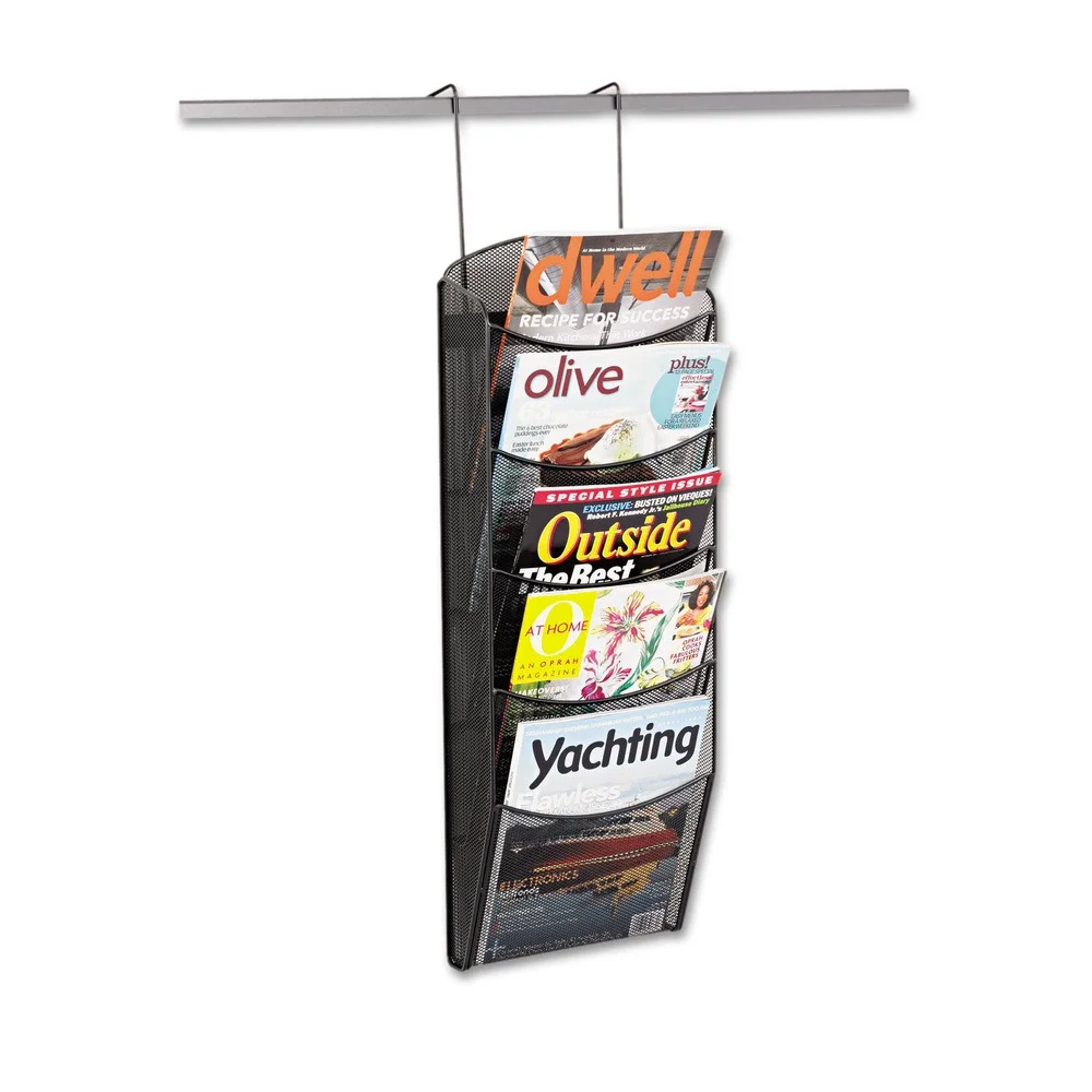 Safco 5-Pocket Black Onyx Magazine Rack - Image 3