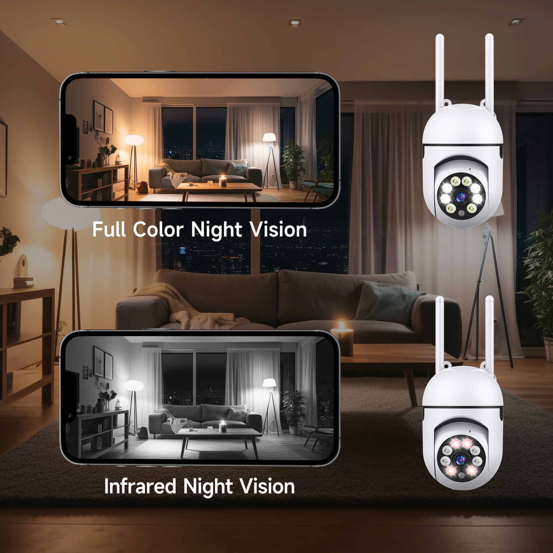 Losei 1080P Indoor WiFi PTZ Security Camera, Detection for Baby and Pet Monitor, 360-Degree for Home Security,Smart Motion Tracking,2 Way Audio, Night Vision, Compatible with Alexa - Image 2