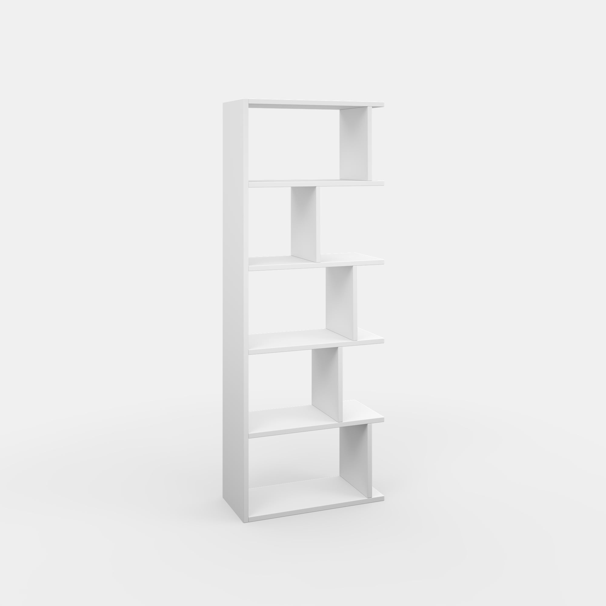 Ada Home Decor Furniture Multiple Tier Open Shelf White Bayside Modern Bookcase - Image 7