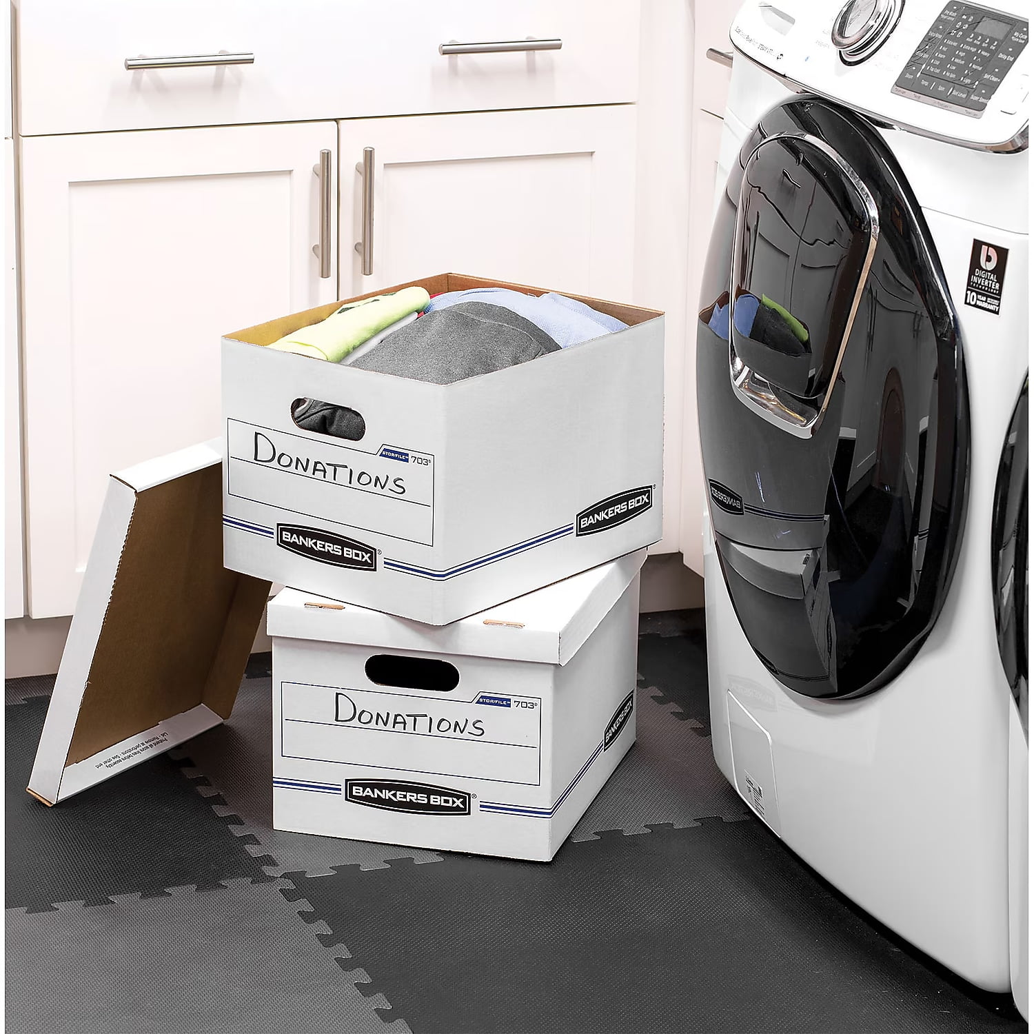 Bankers Box 20 Pack Stor/File Basic Duty File Storage Boxes, Lift-Off Lid, Letter/Legal - Image 4