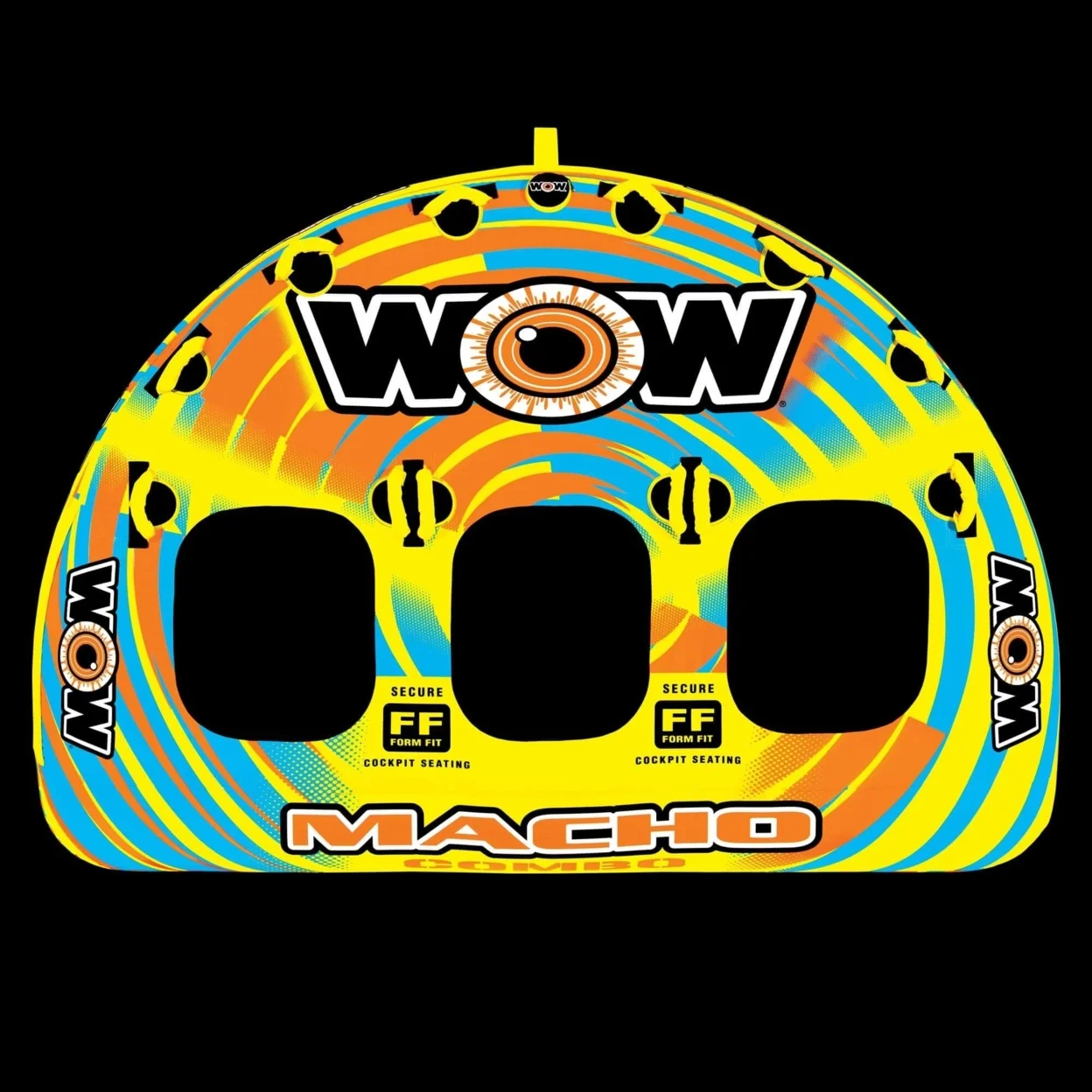 WOW SPORTS Macho 1-3 Rider Inflatable Towable for Boating and Watersports - Image 3