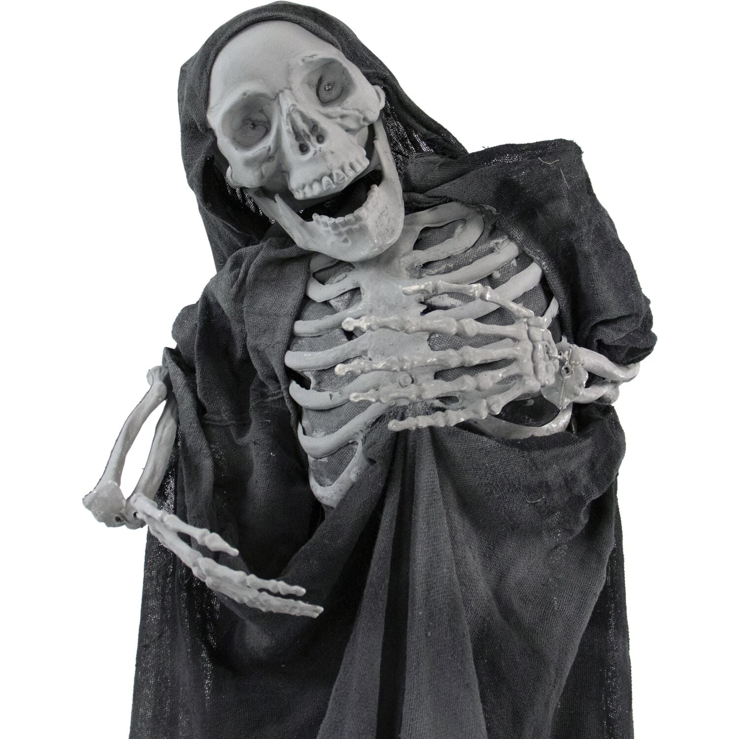 Haunted Hill Farm Life-Size 37 In. Animatronic Reaper, Indoor/Outdoor Halloween Decoration, Light-up Red Eyes, Poseable, Battery-Operated, HHSKEL-4FLSA - Image 11