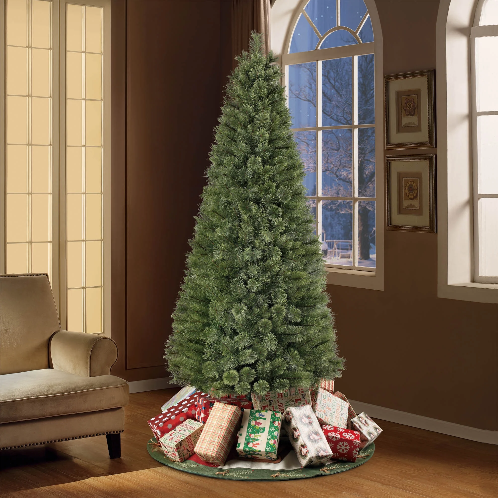 7' Unlit Artificial Brighton Cashmere Christmas Tree with Tree Stand, by Holiday Time - Image 4