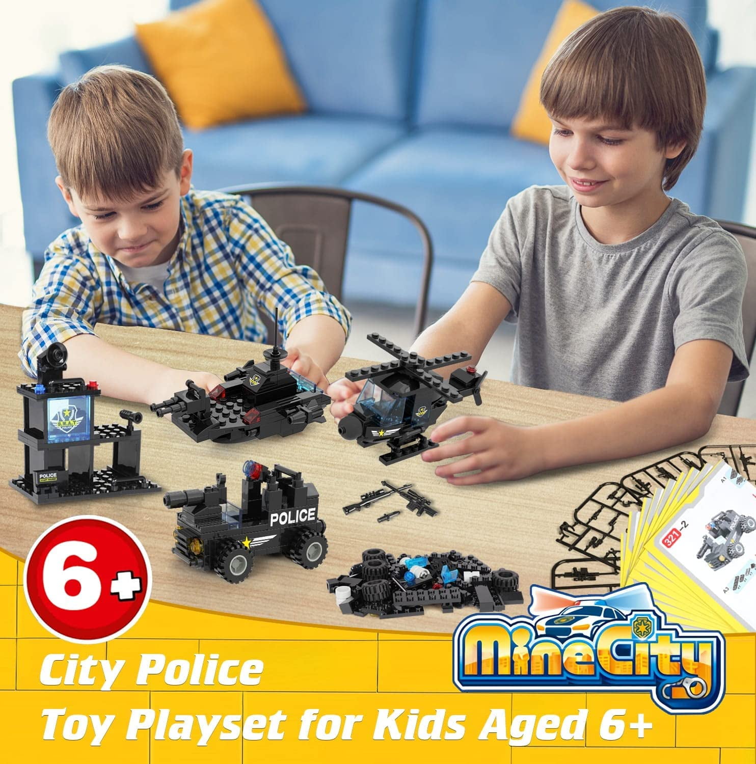 EXERCISE N PLAY SWAT City Police Station Mobile Command Center Building Blocks Set for Ages 6-12 - Image 4