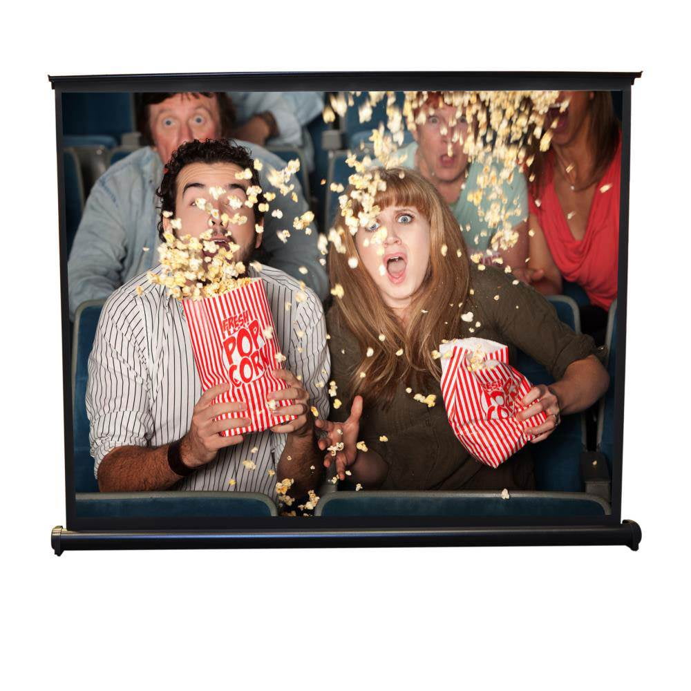 Pyle 40 Inch Projector Viewing Manual Retractable Pull Out Style Display Screen - Image 3