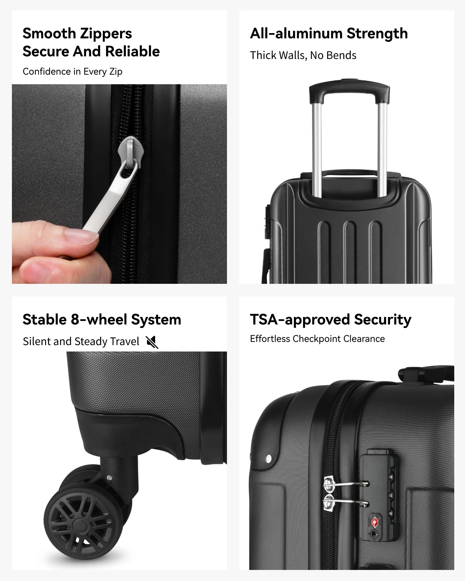 YOETEY Carry on Luggage for Airplane 20-inch - Hardside Luggage Lightweight for Adult Teen - Image 7