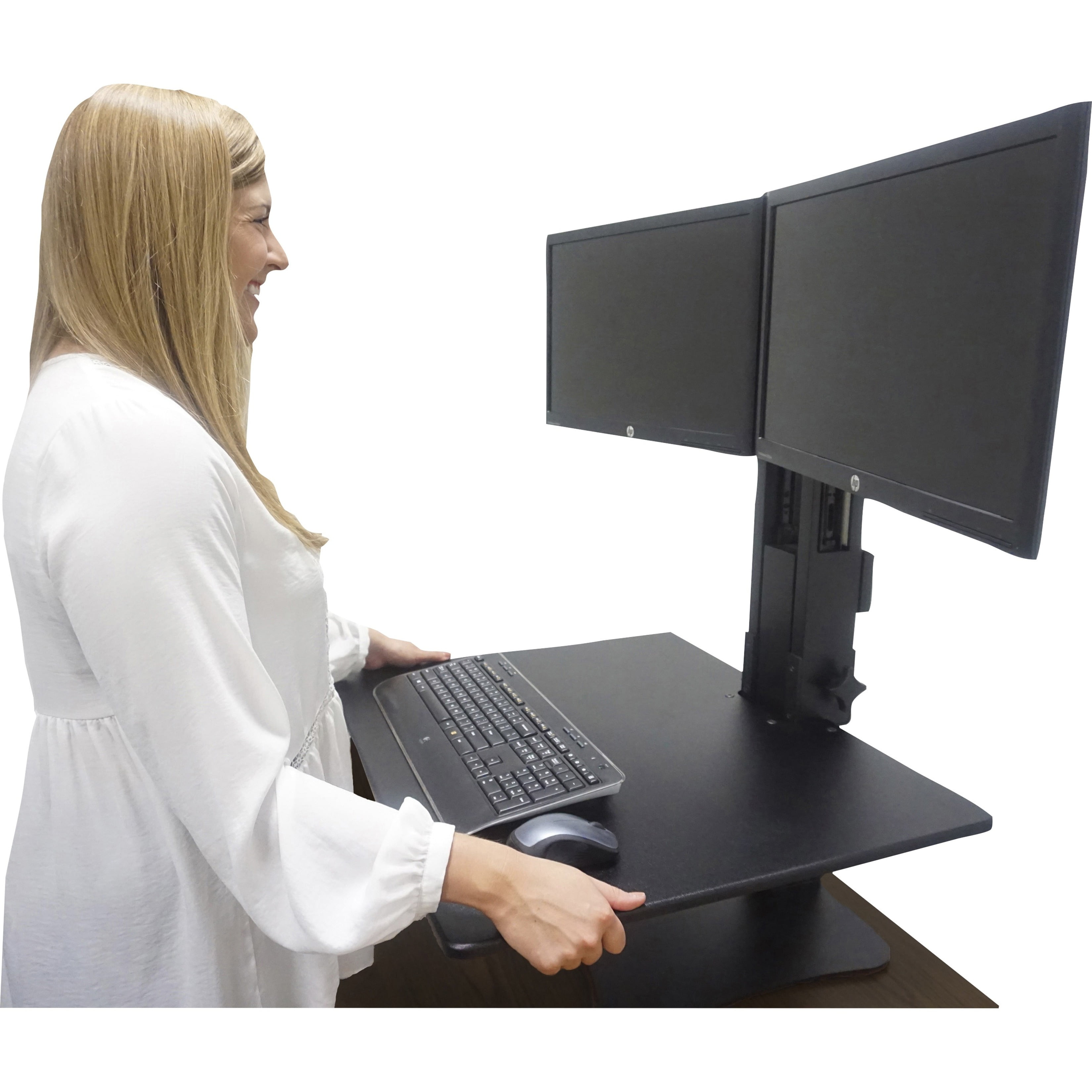 Victor Technology DC350 High Rise™ Collection Dual Monitor Sit-Stand Desk Converter 28 x 23 x 15.5 Blk - Image 11