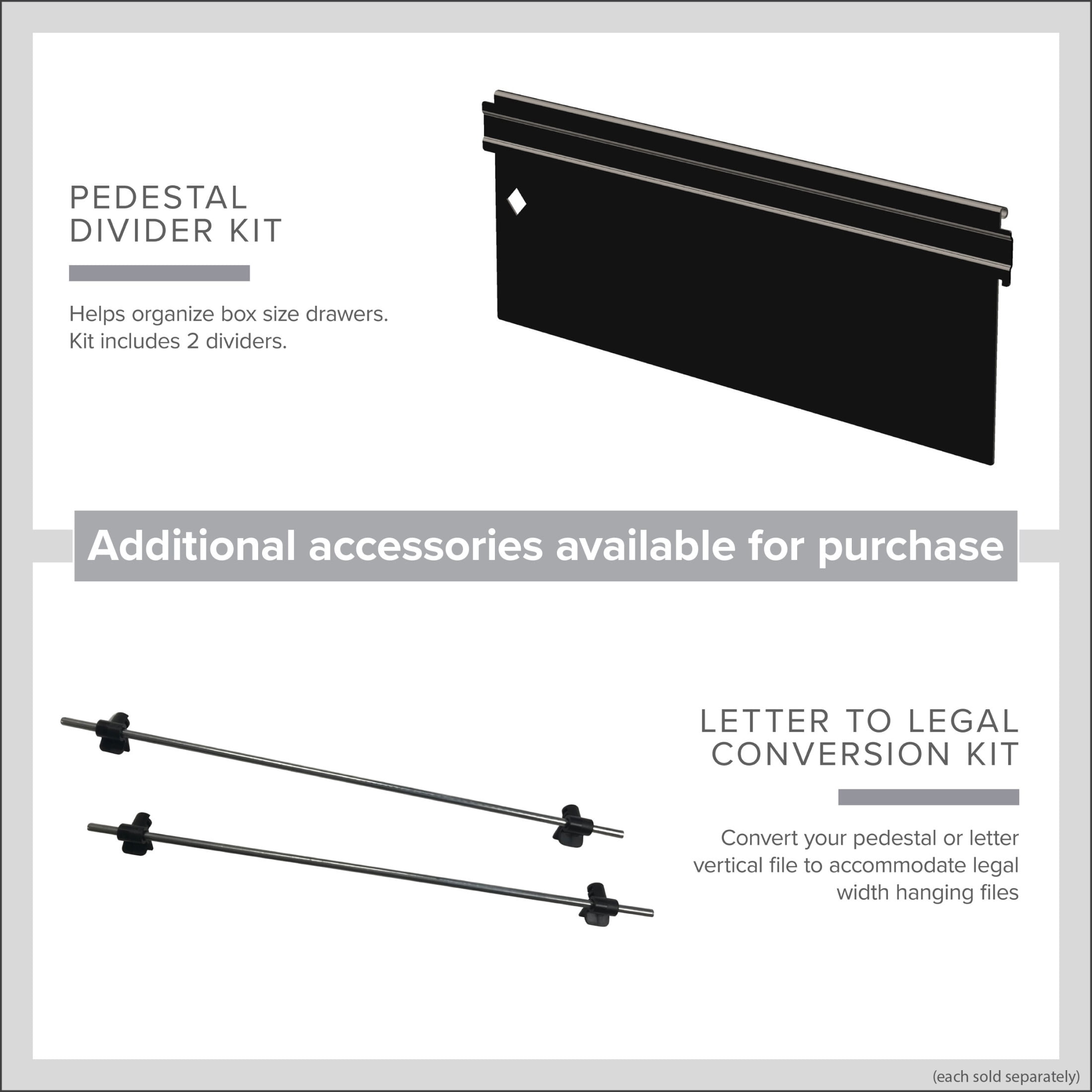 Hirsh 20" Deep Mobile Pedestal File Cabinet 3 Drawer Box-Box-File, Letter Width, Black - Image 15