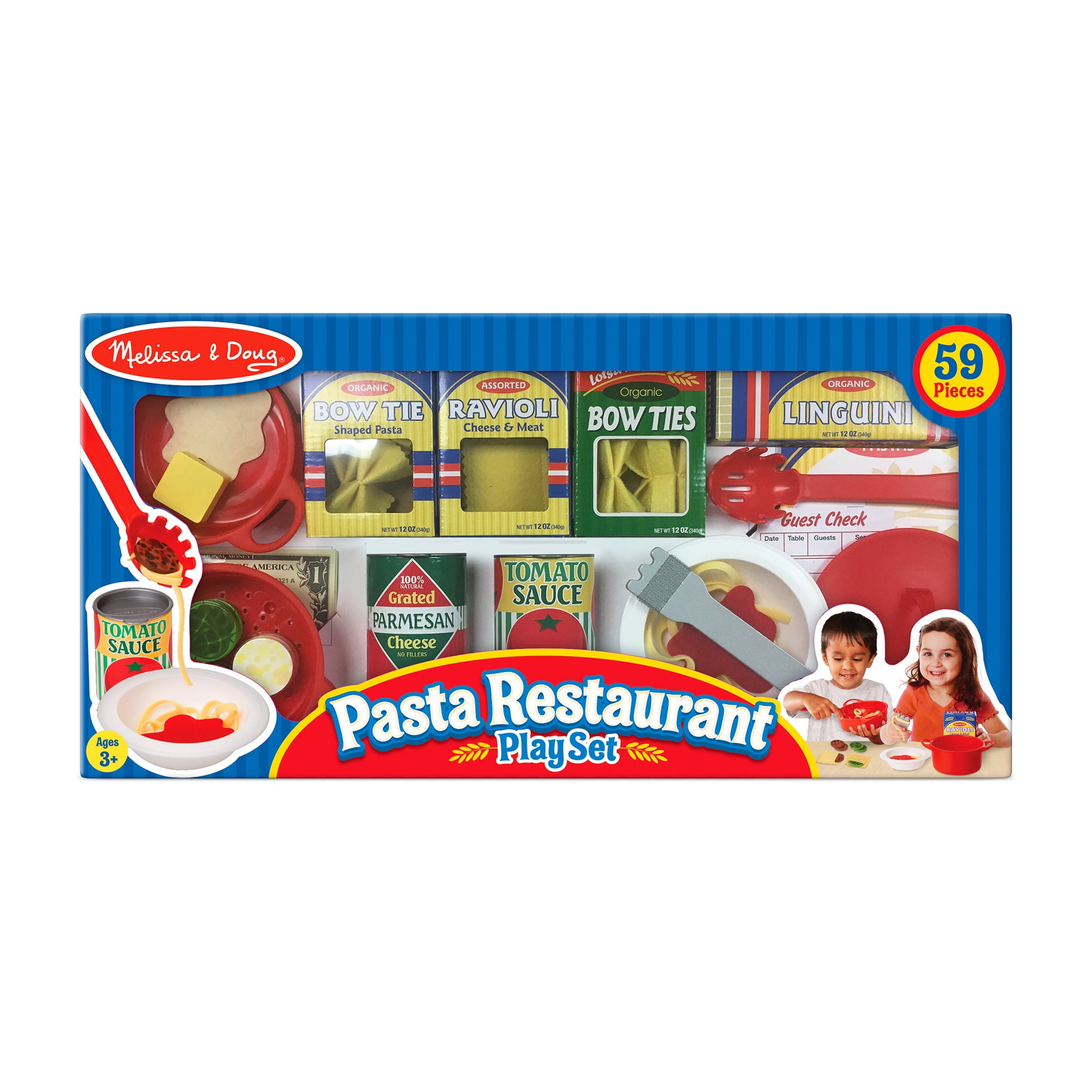 Melissa & Doug 59-Piece Felt Pasta Restaurant Pretend Play Food Set - Image 6