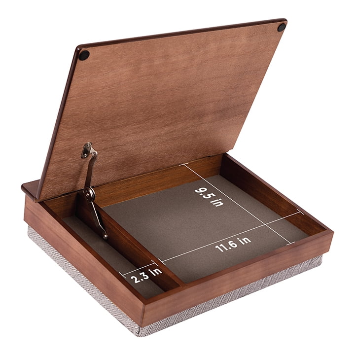 LapGear Schoolhouse Wood Lap Desk with Storage, Java - Image 4