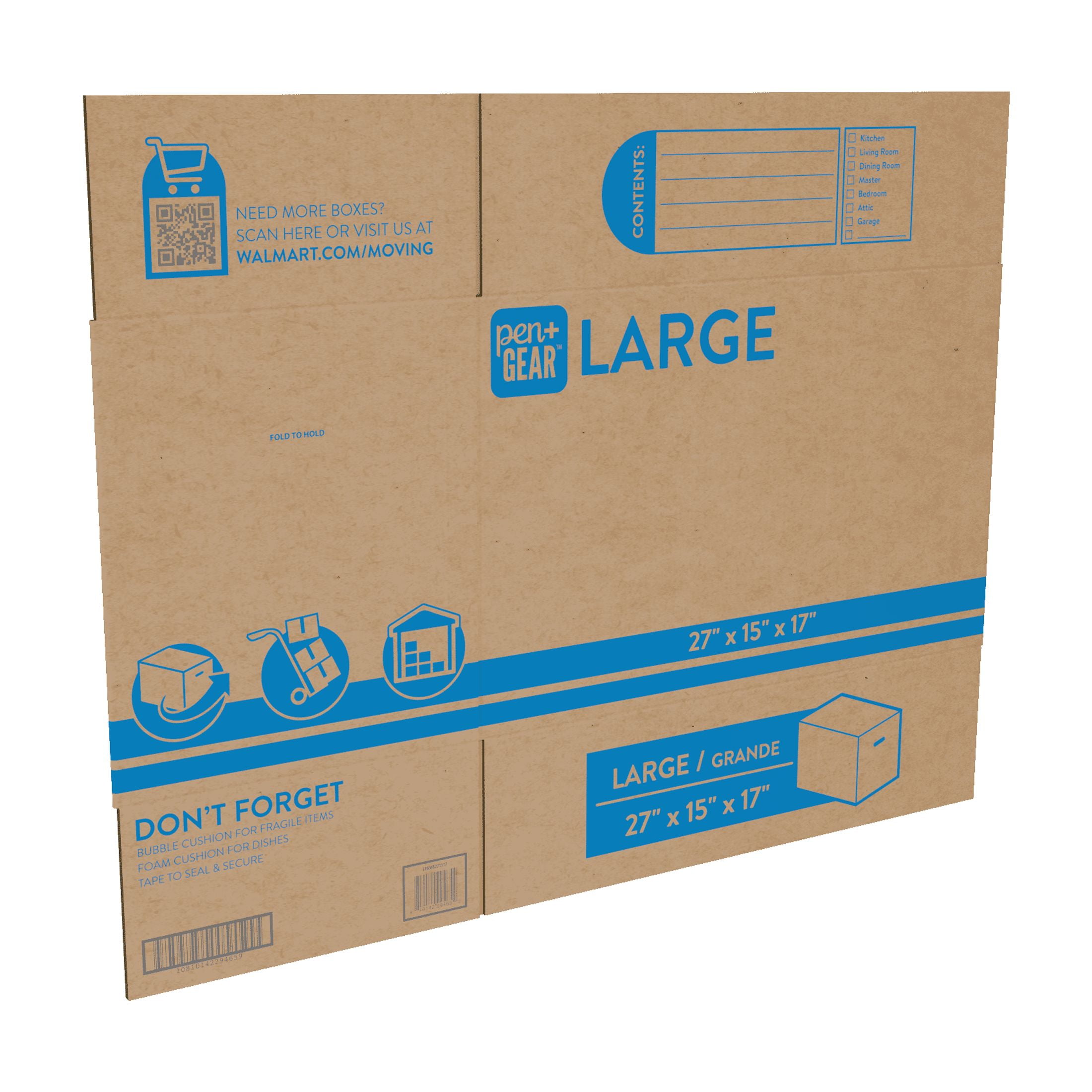 Pen+Gear Recycled Moving and Storage Boxes, Large, 27" x 15" x 17.5", Kraft, 25 Count - Image 9