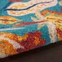 Nourison Allur Floral Turquoise Multicolor 5'3" x 7'3" Area Rug, (5x7) - Image 7