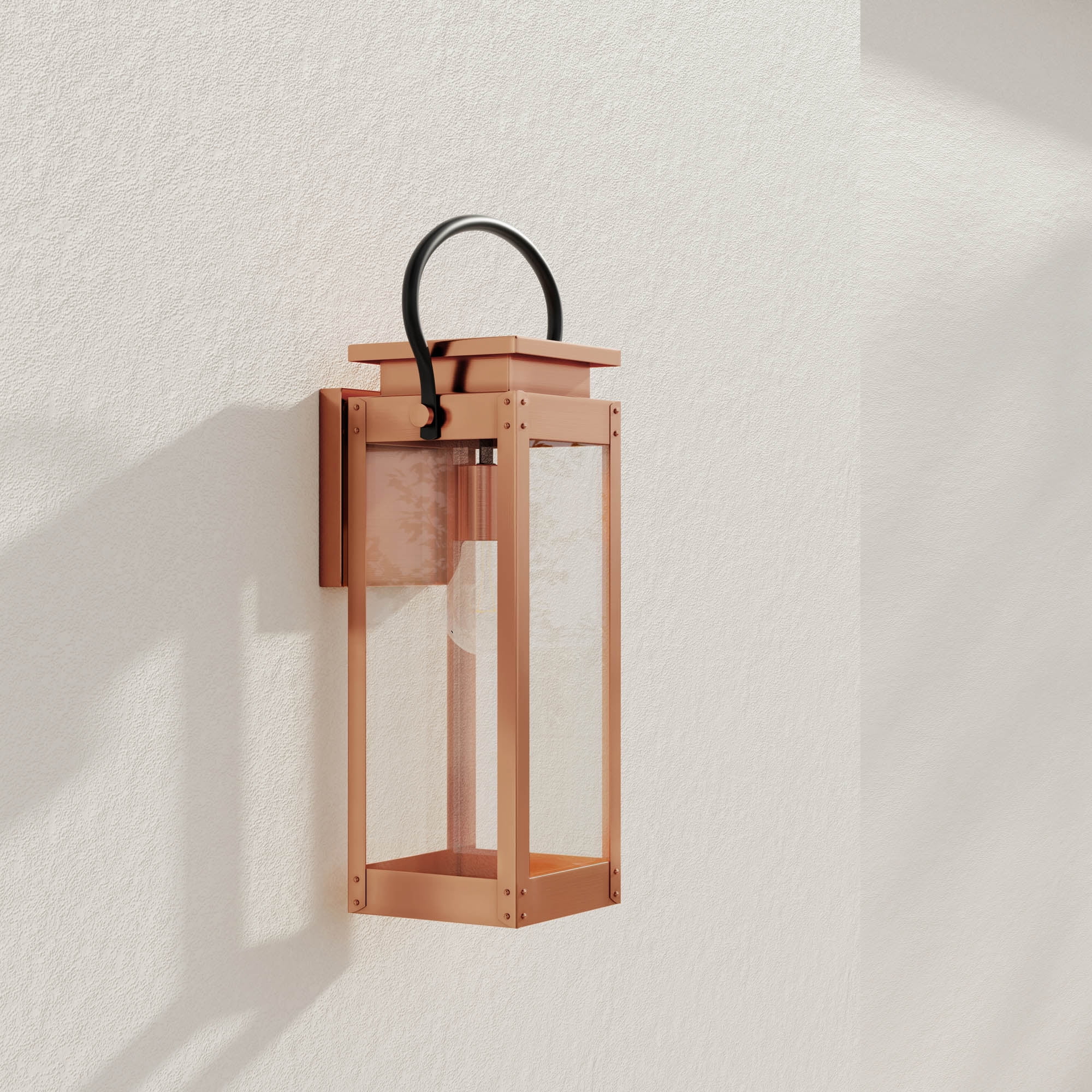 Union Square One-Light Medium Antique Copper Urban Industrial Outdoor Wall Lantern - Image 12
