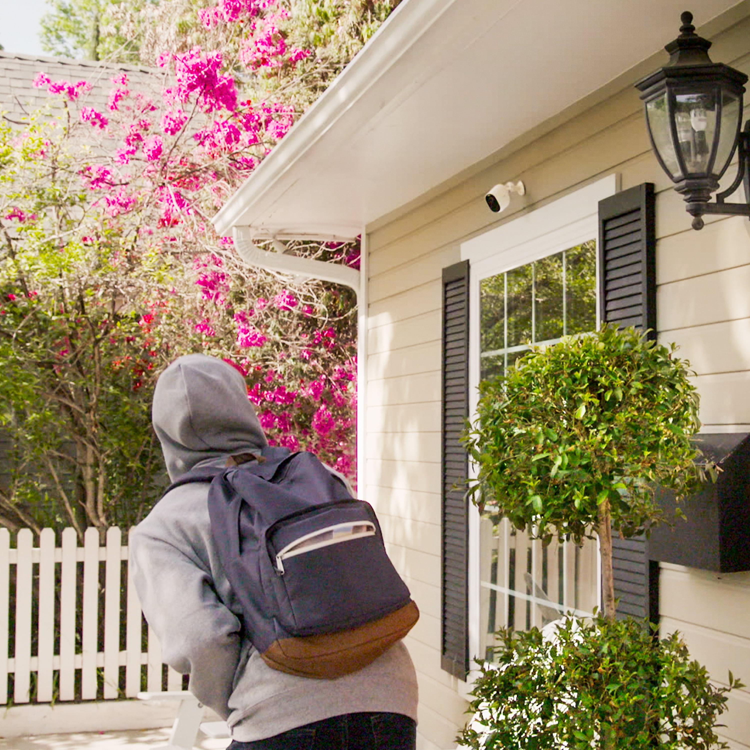 Arlo Essential Spotlight Wireless Security Camera - 3 Pack - 1080p Video Color Night Vision, White VMC2330W - Image 10