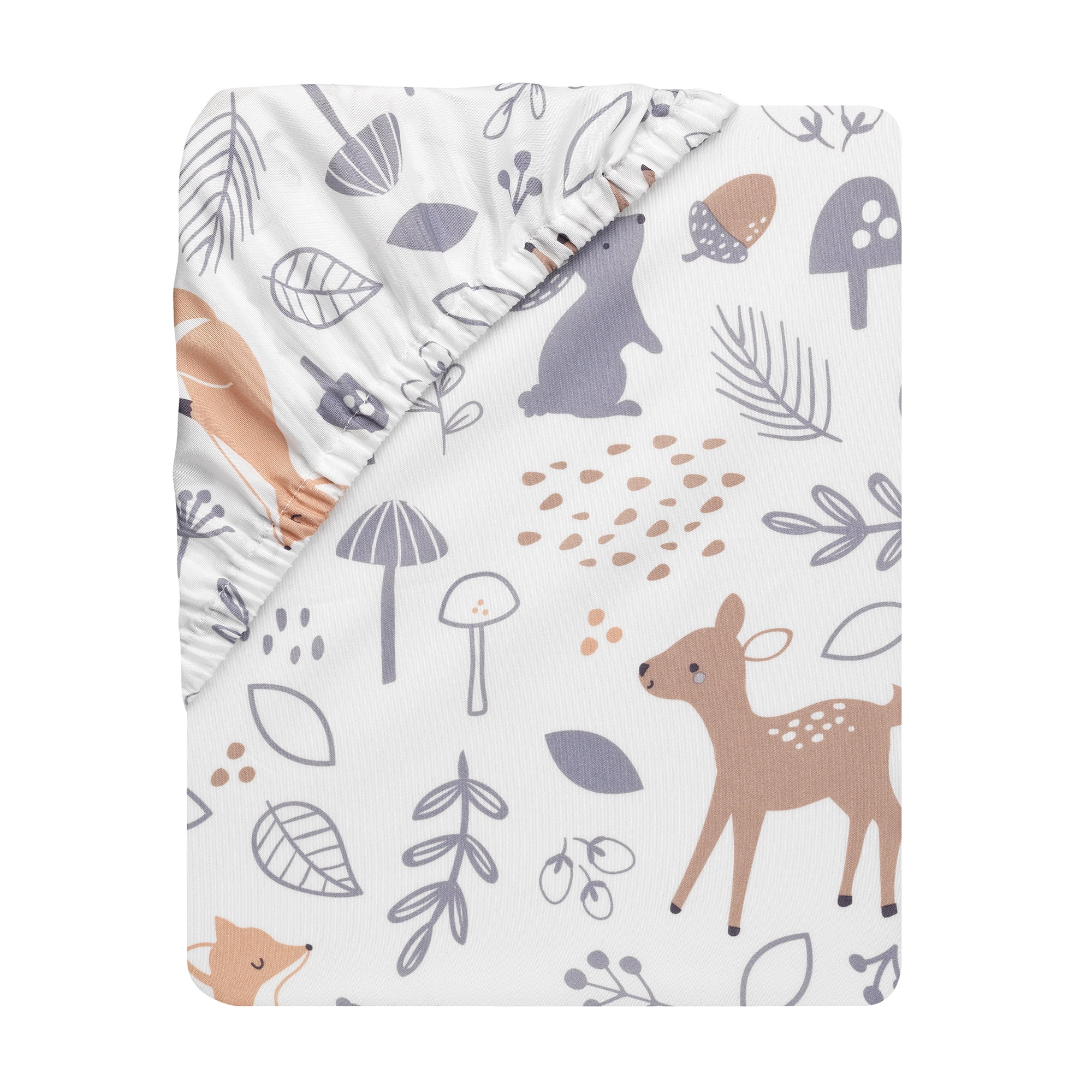 Bedtime Originals Deer Park 3-Piece Crib Bedding Set - Gray, Animals, Woodland - Image 8