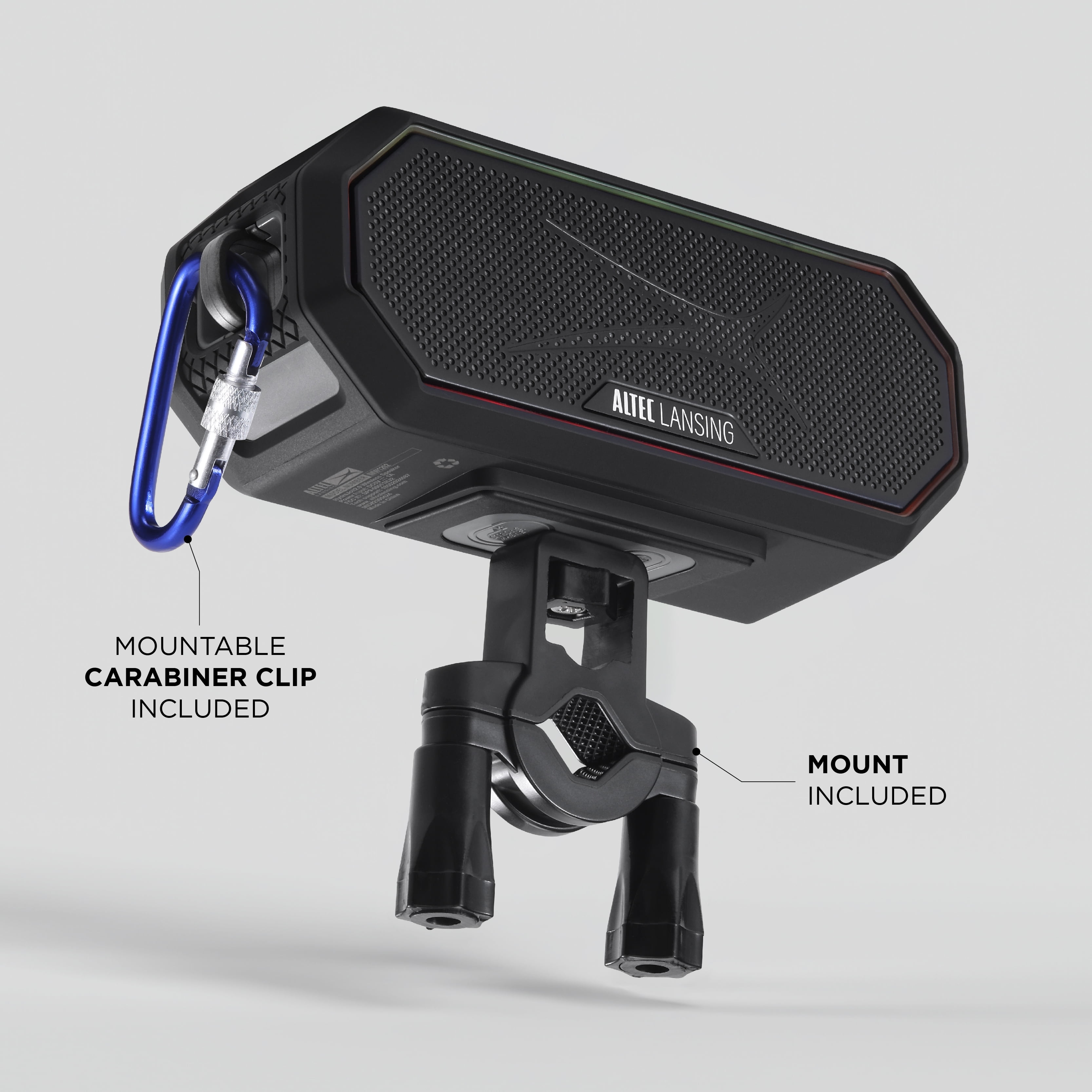 Altec Lansing Hydra Jolt 2.0 Everything Proof Wireless Magnetic Portable Bluetooth Speaker, Black - Image 3