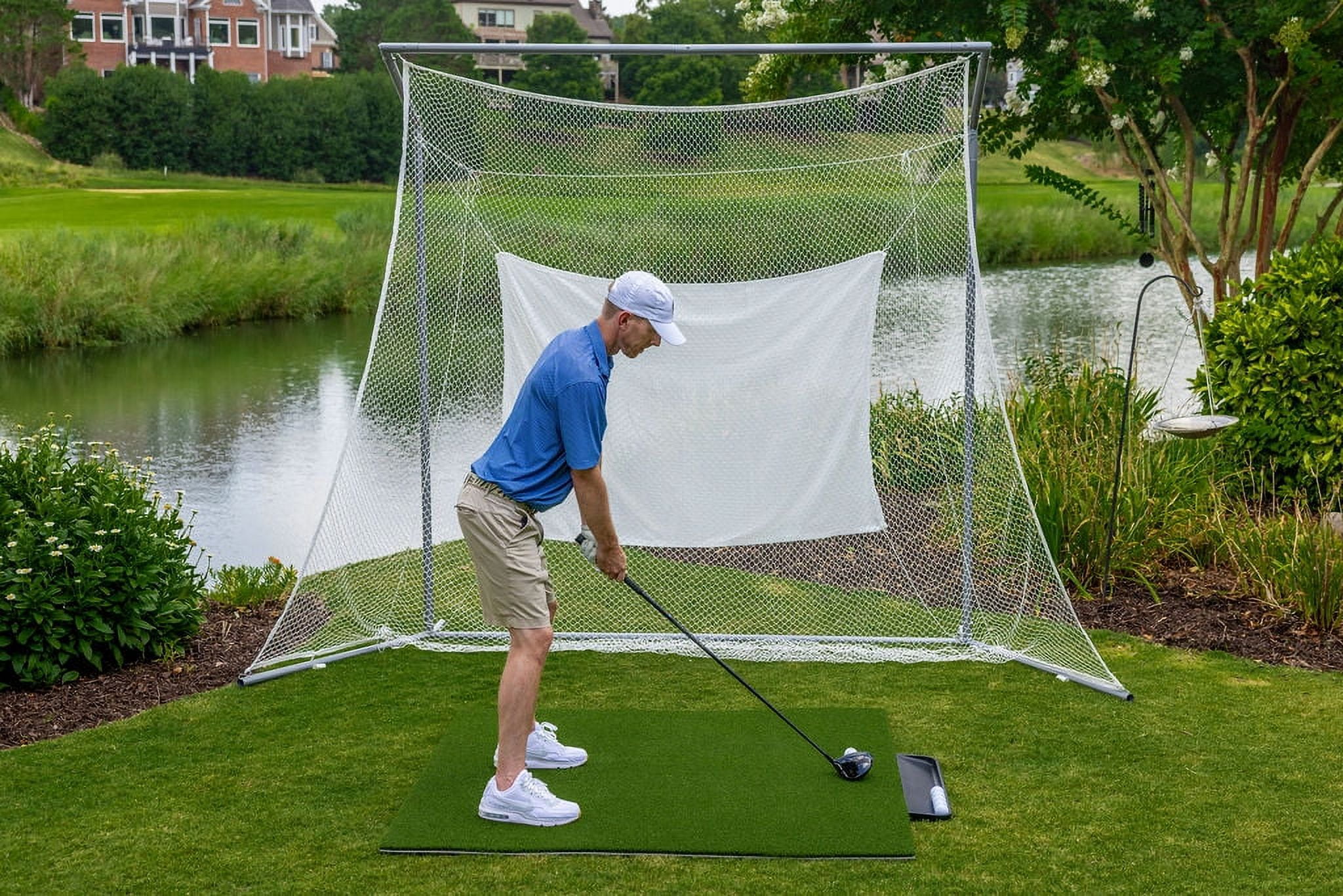 5' x 5' Golf Practice Mat - Premium Residential Golf Mat. (Limited Time -Bonus Ball Tray and 3 Rubber Tees Included!!) - Image 4