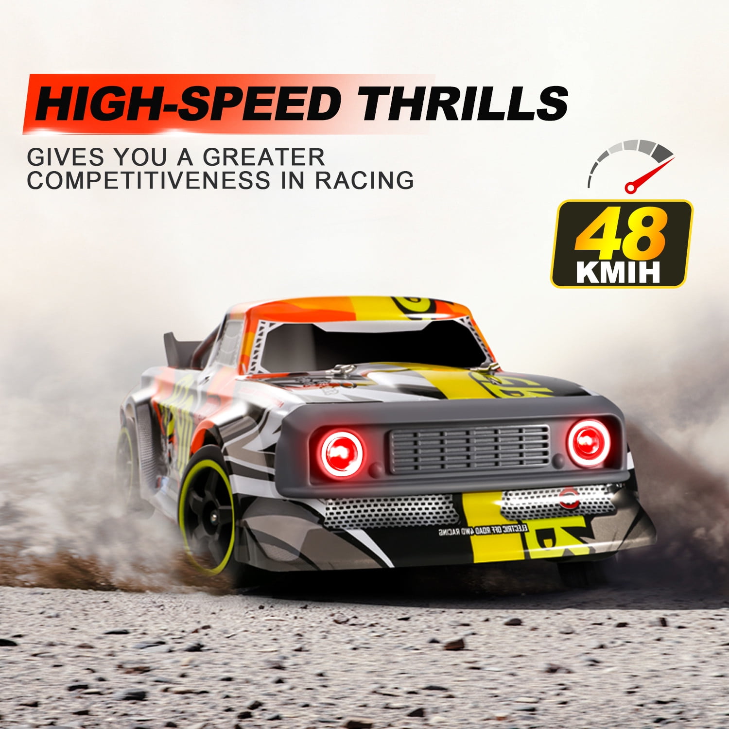 4DRC Car High Speed Remote Control Car 1:16 Scale 30+ MPH 4WD off Road Truck 2 Batteries 50+ Mins Play Gifts - Image 5